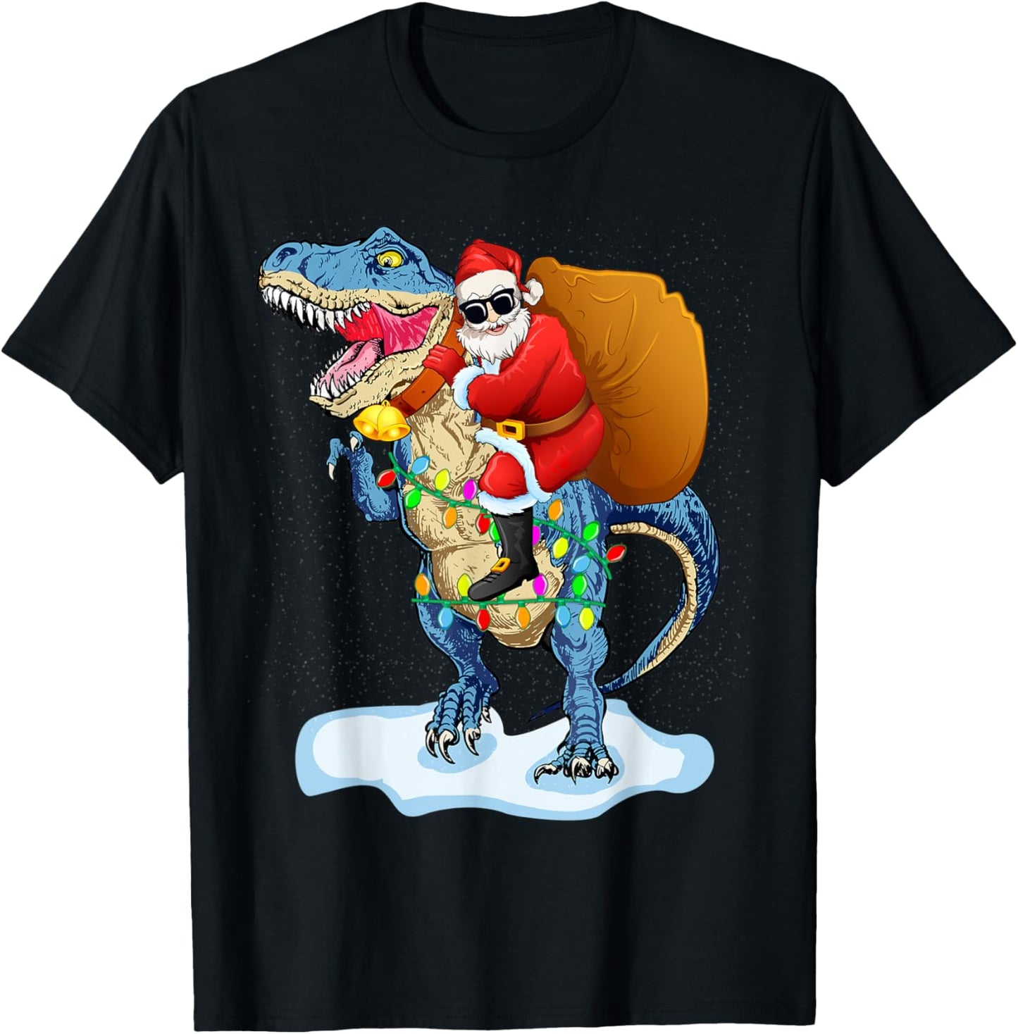Santa Riding Dinosaur T rex Christmas Gifts Boys Men Xmas