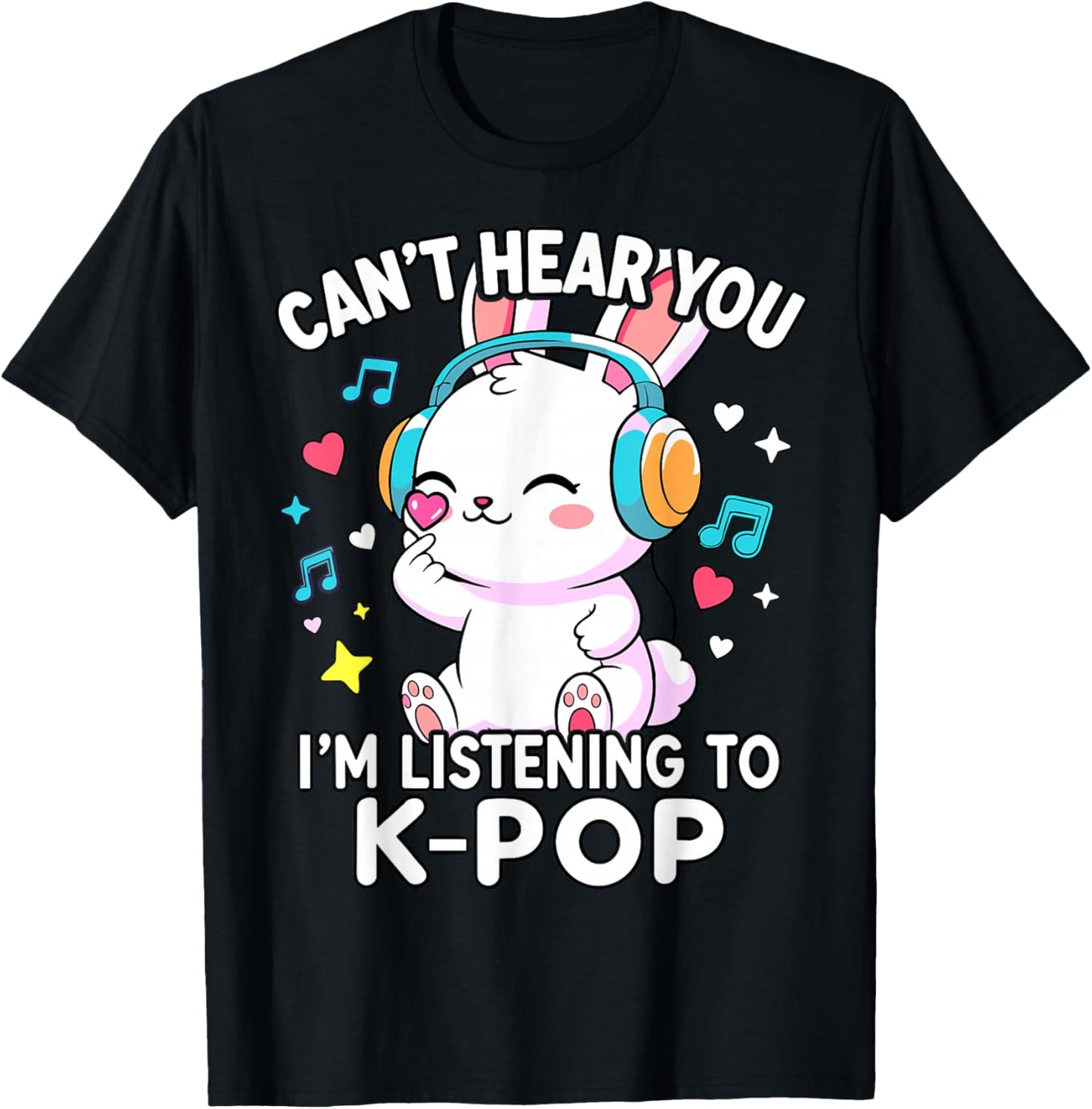 K-Pop Cute Rabbit Can't Hear You I'm Listening K-pop