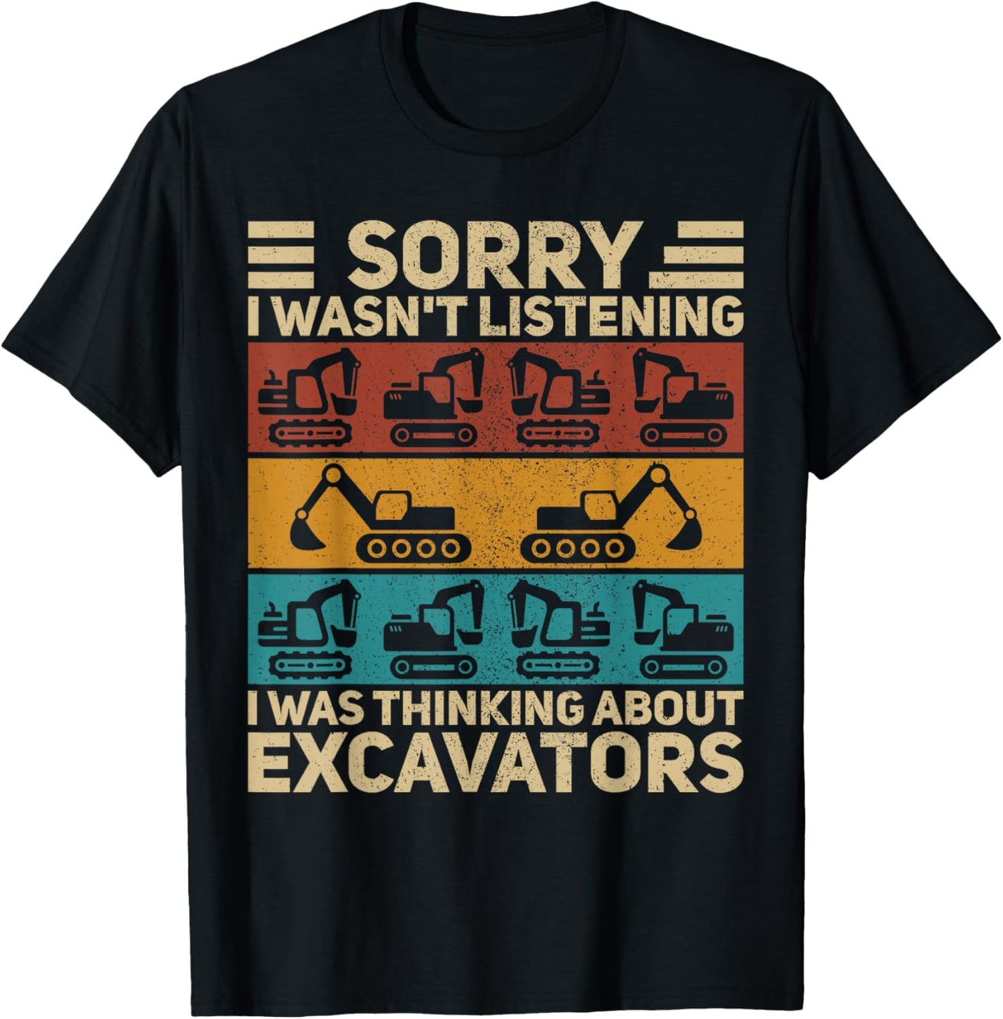 Excavators Outfit Retro Construction Worker Funny Excavator