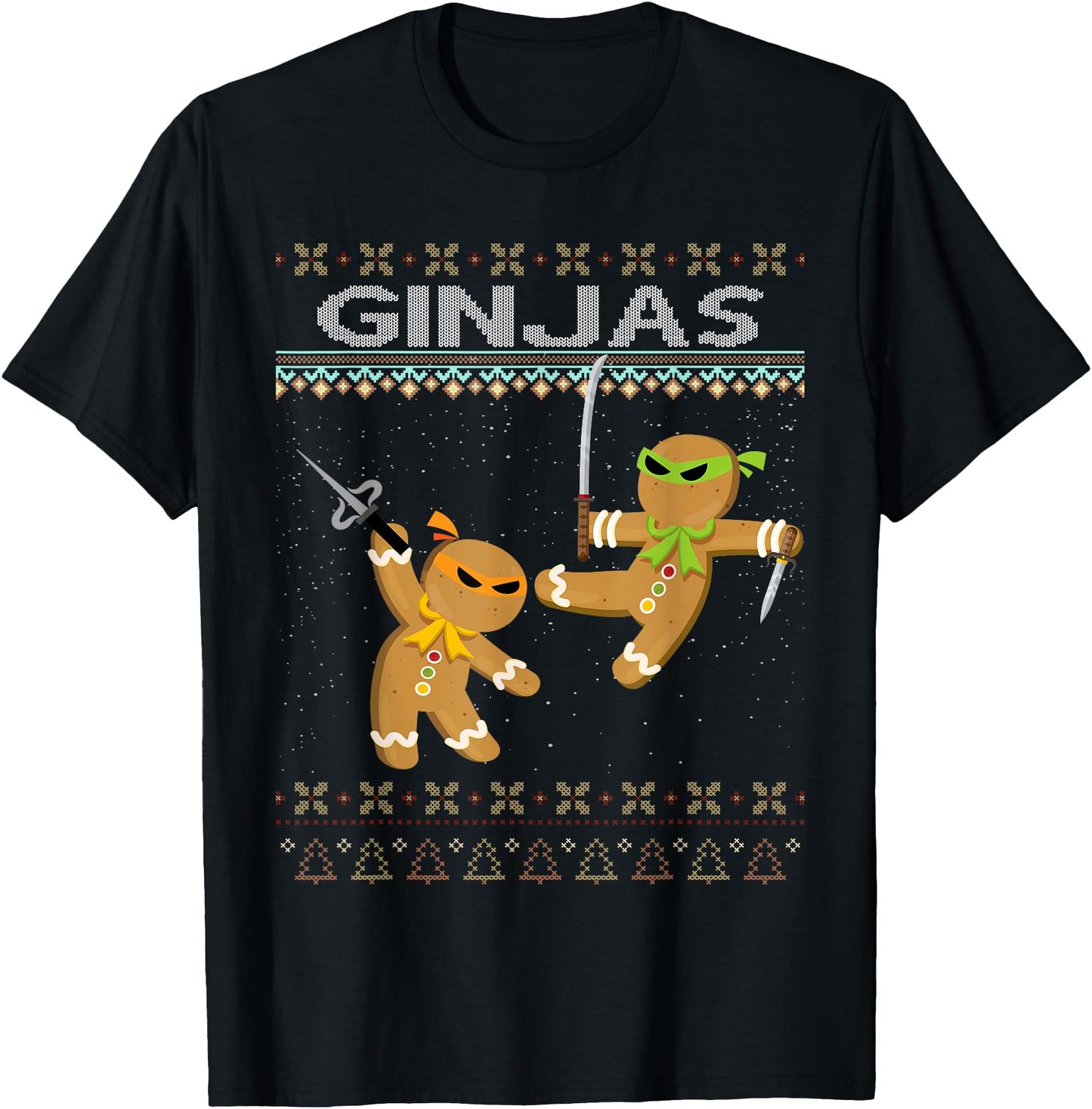 Ginjas Gingerbread Ninjas Funny Ugly Christmas