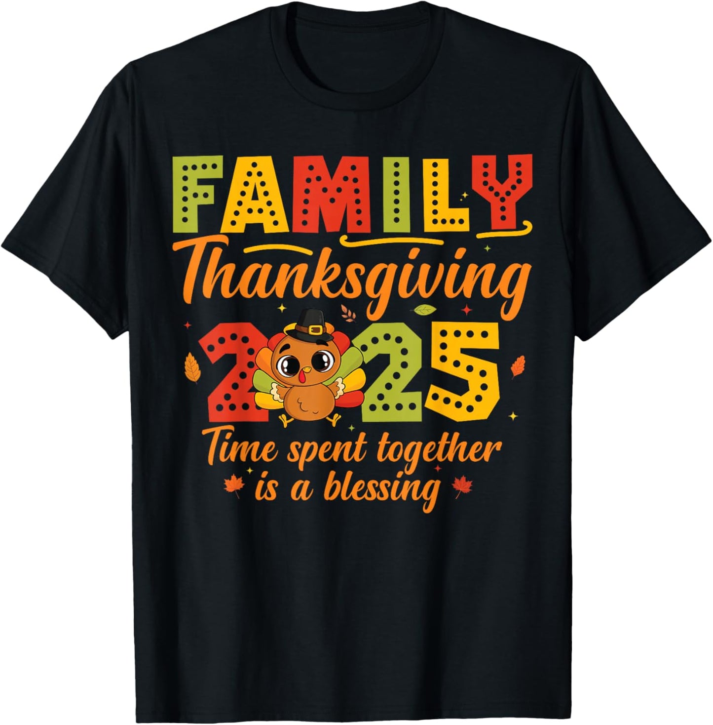 Family Thanksgiving 2025 Matching Pilgrim Hat Crew Turkey