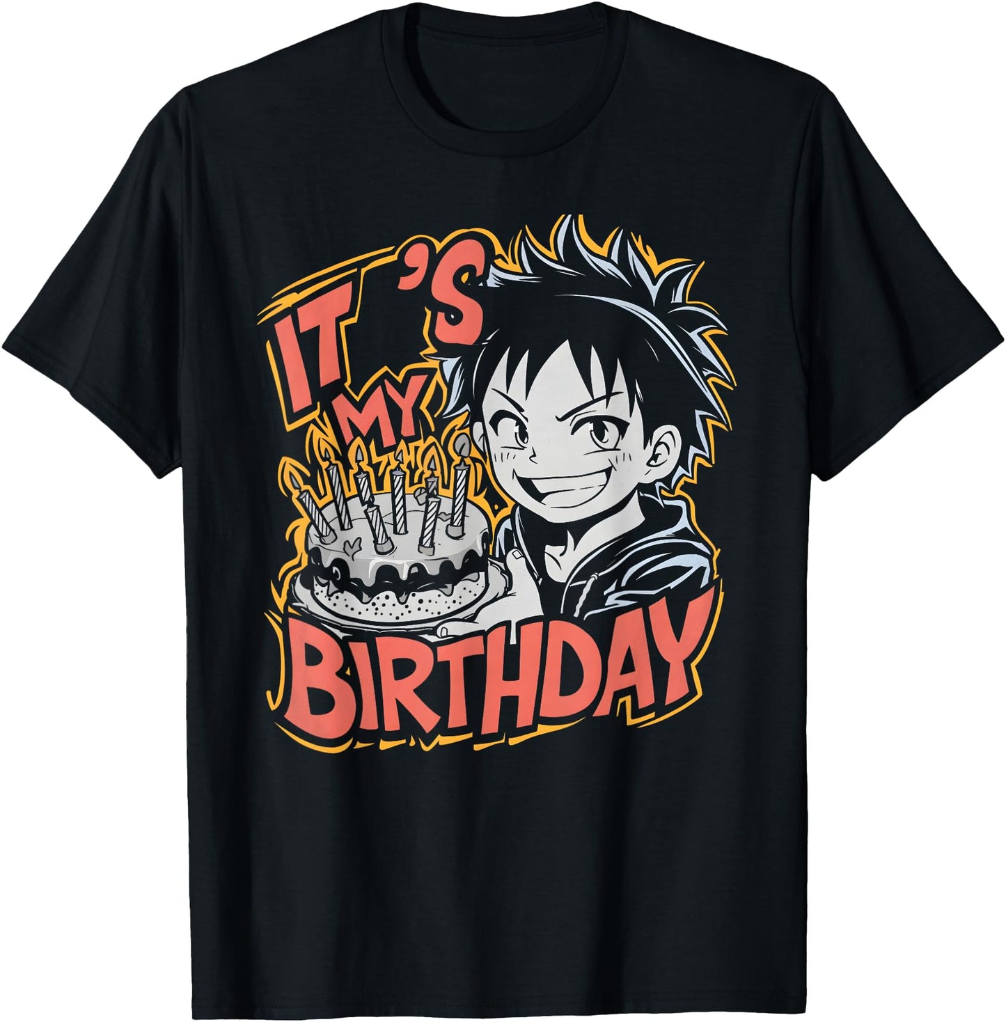 Kawaii Anime Boy It's My Birthday Anime Manga Cartoon Bday