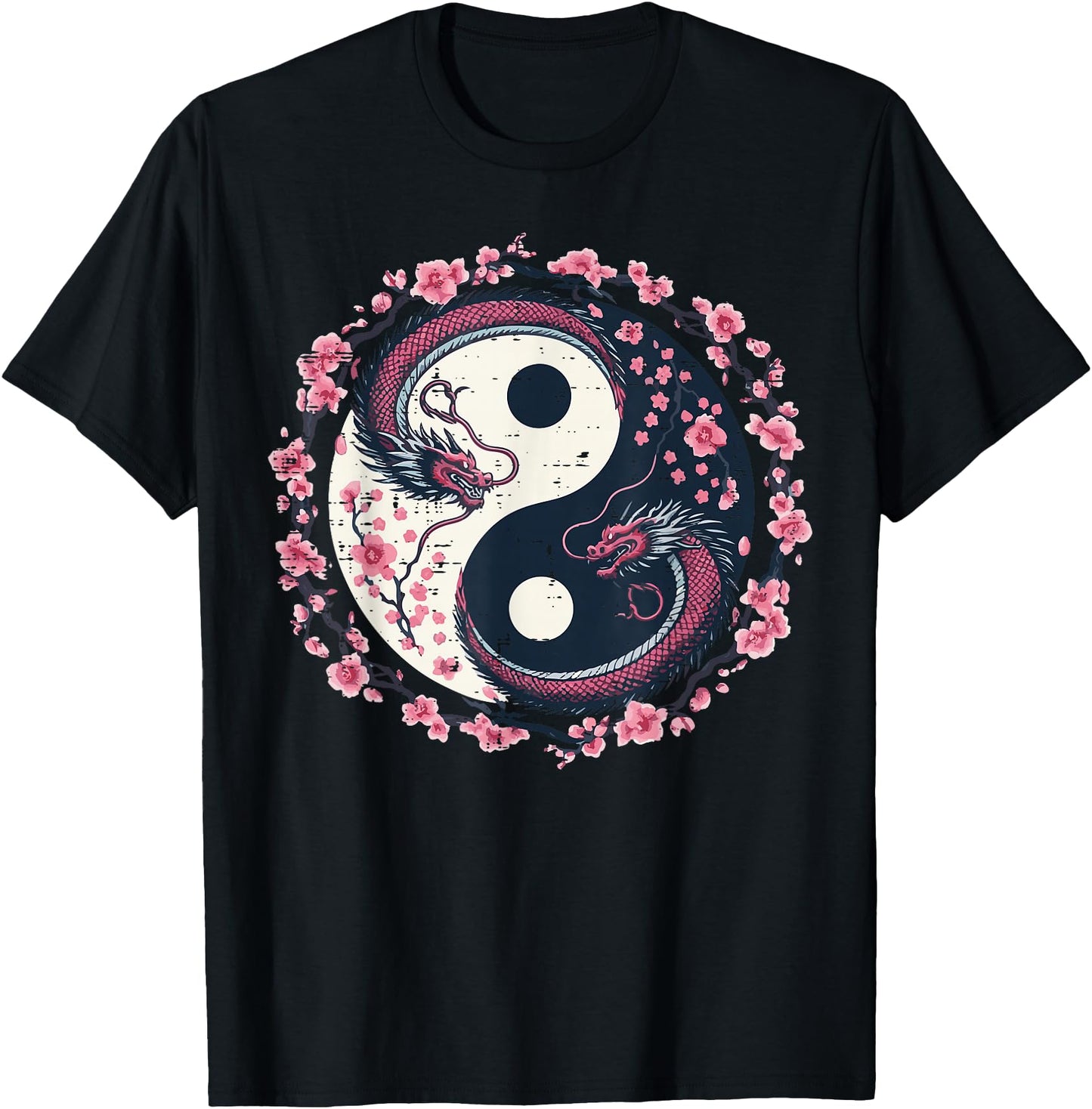 Dragon Sakura Yin Yang Japanese Cherry Blossoms Women Girls