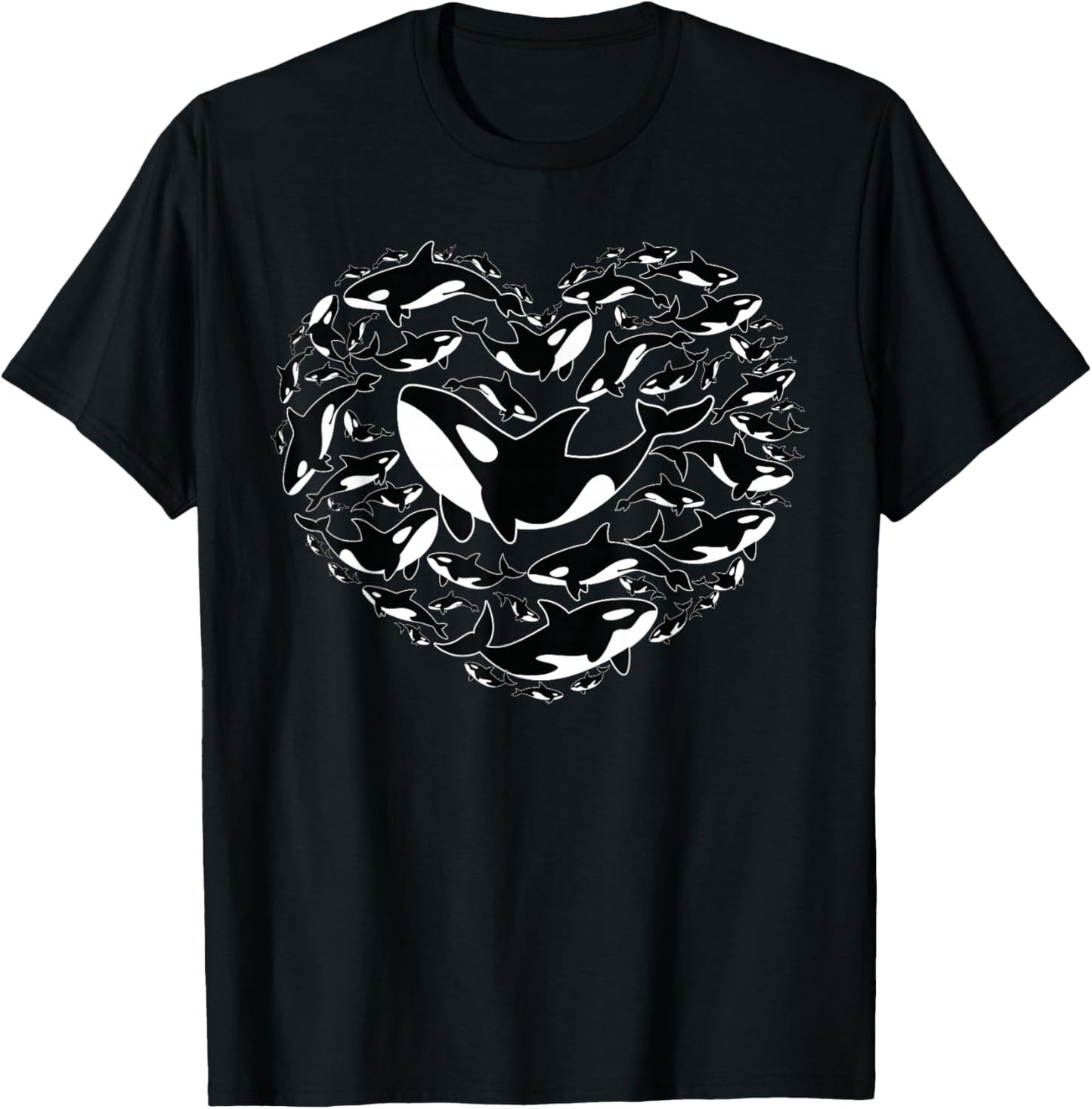 Valentine's Day Orca Whale Sea Panda as Men Women Kids T-Shirt