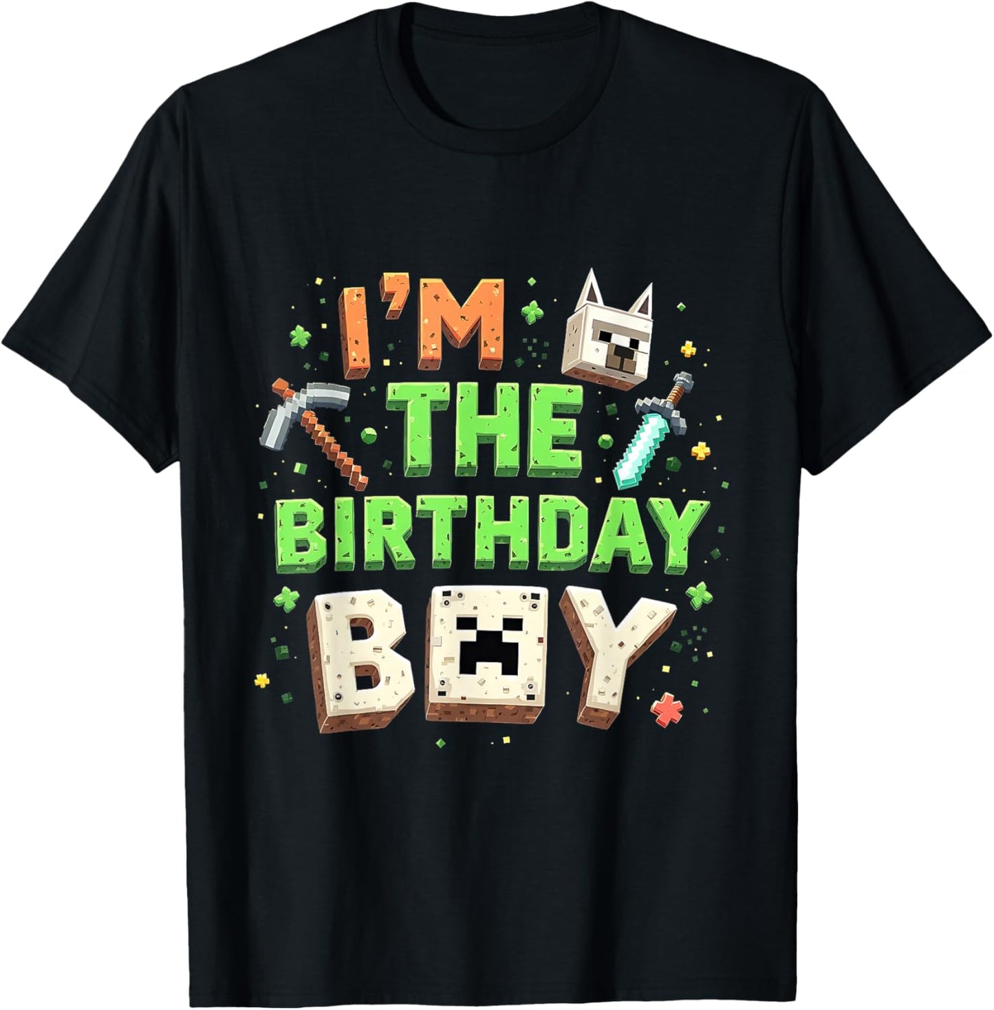 Bday Party I'm The Birthday Boy Video Gamer Pixel Number