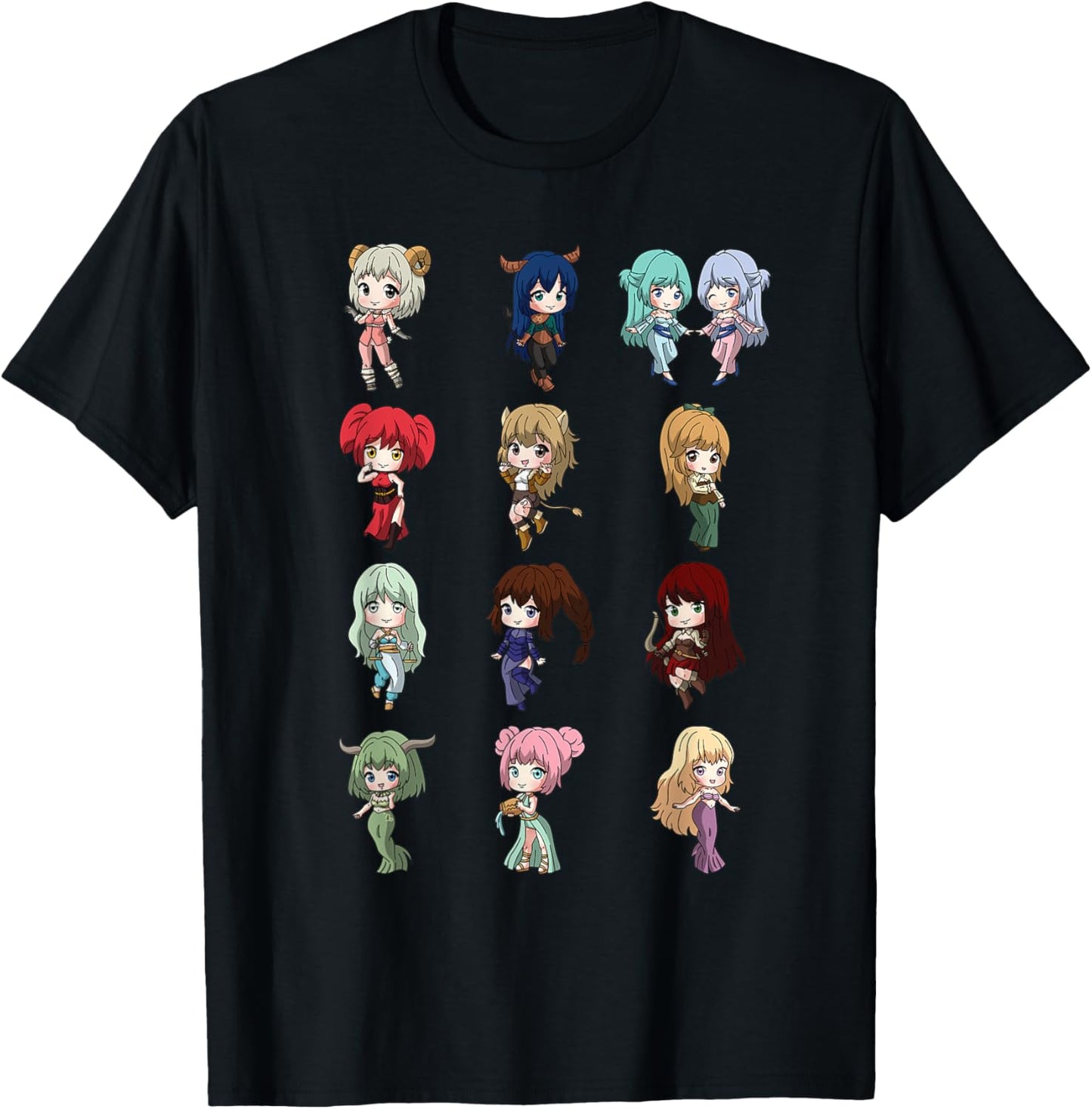 12 Horoscope Kawaii Anime Girl Zodiac Signs Astrology