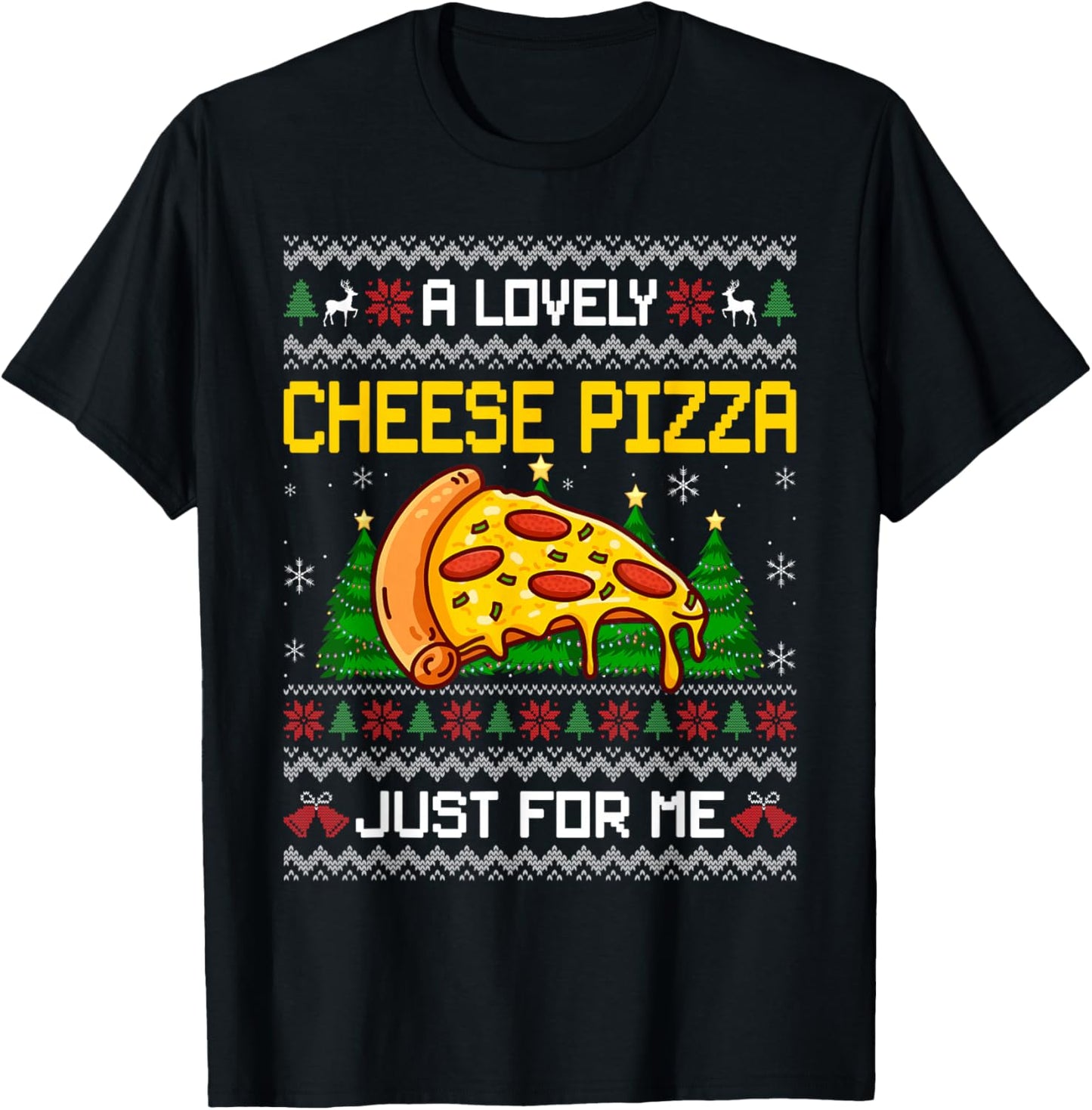 Lovely Cheese Pizza Christmas Funny Kevin Xmas Ugly Sweater