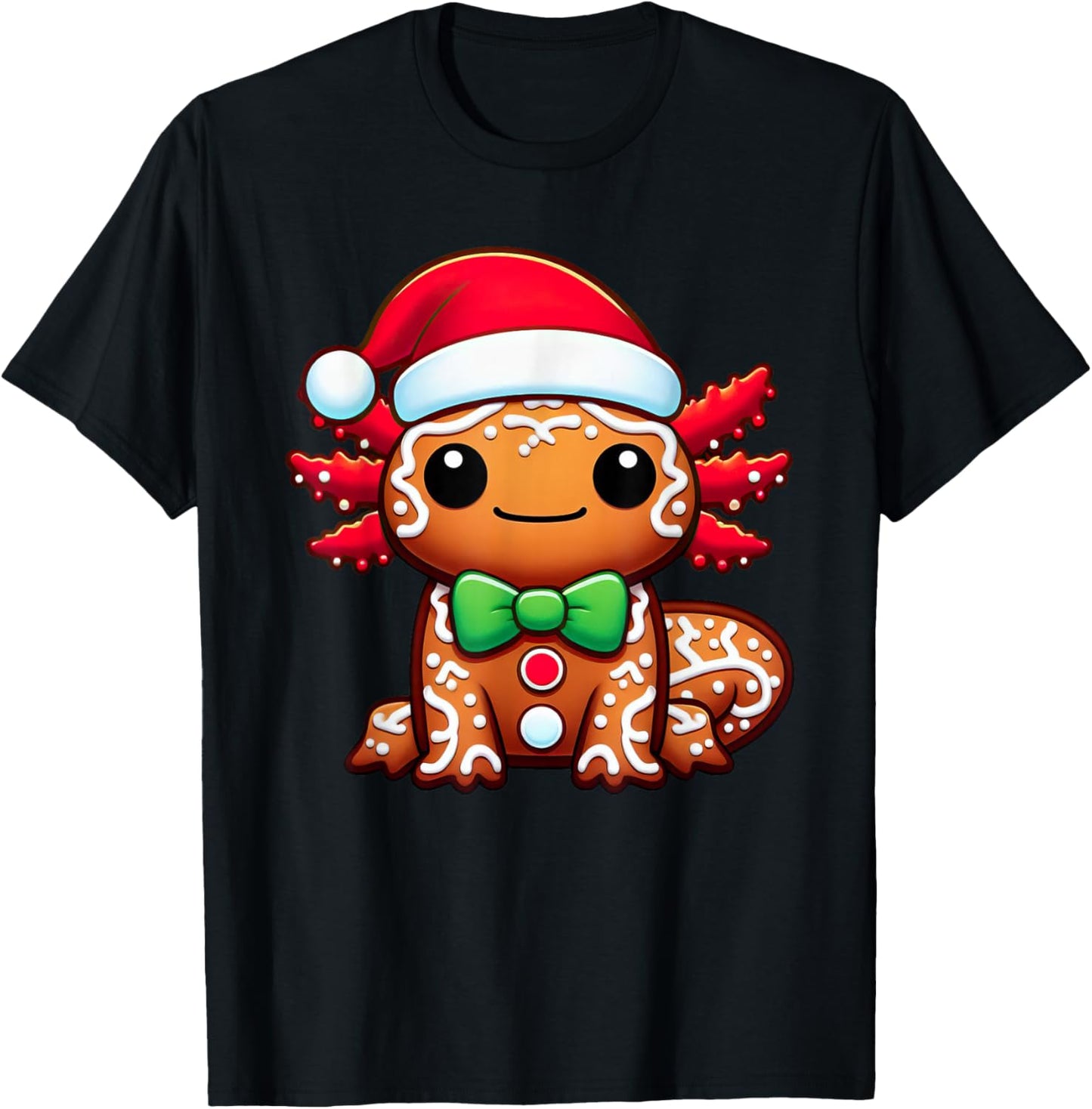 Funny Gingerbread Man Axolotl Christmas Womens Mens Kids