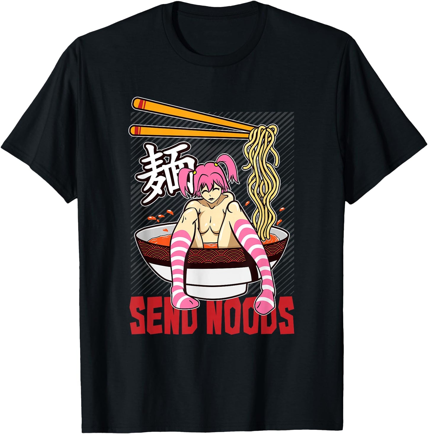 Funny send noods ramen bowl lewd anime shabu noodle pool