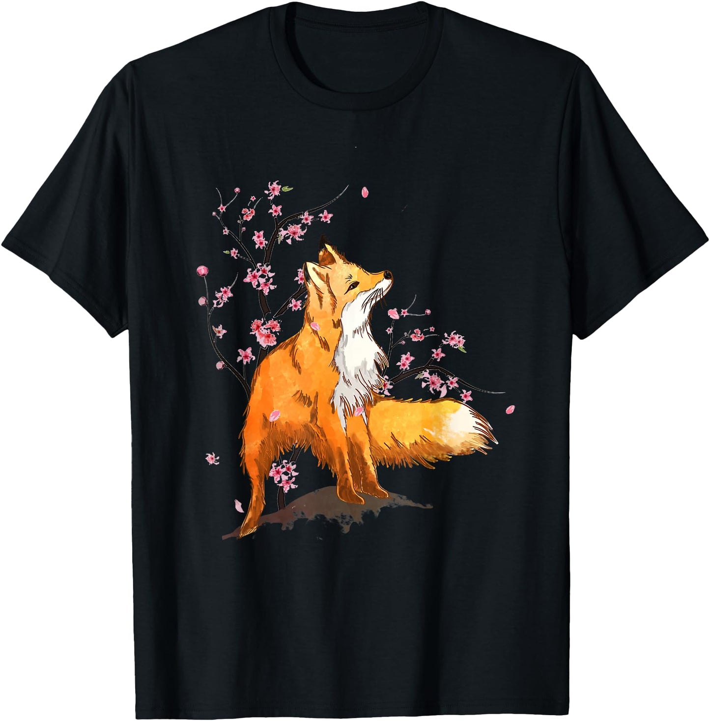 Cherry Blossom Flower Japanese Art Fox