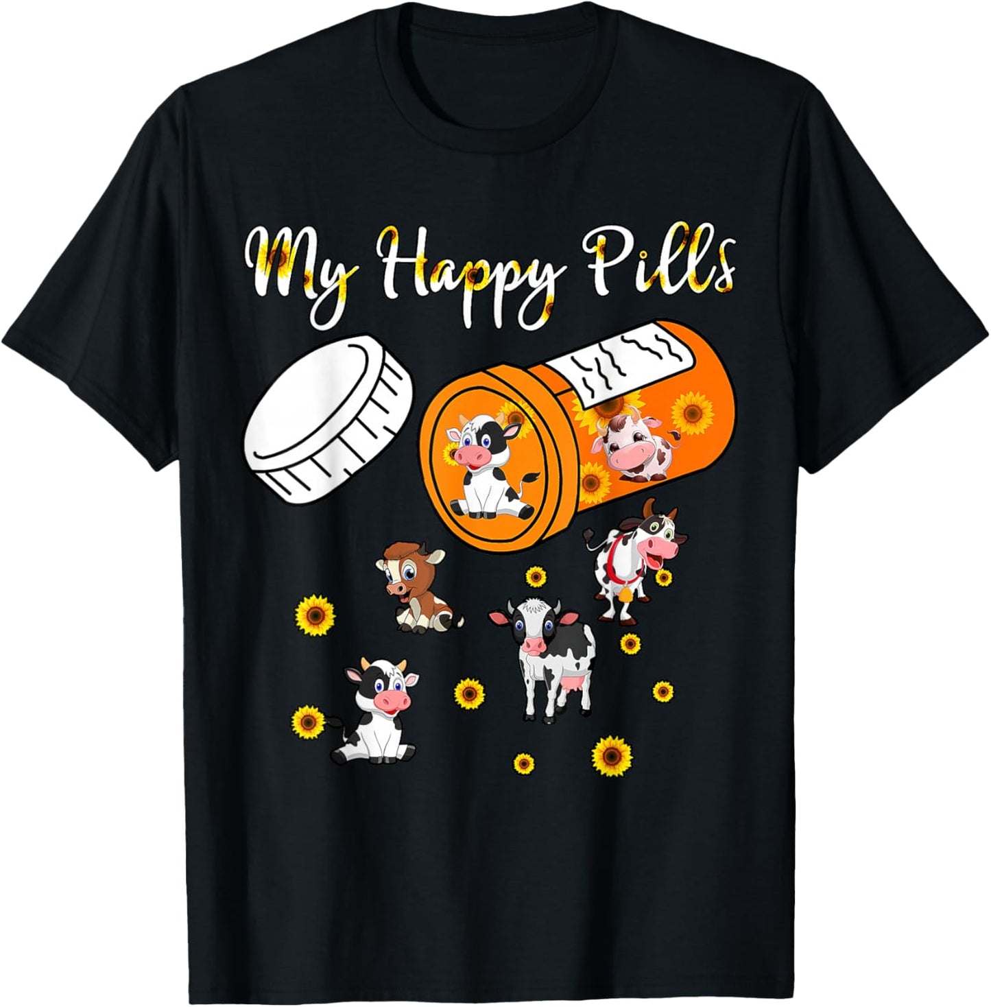 My Happy Pills Sunflower Cows Lover For Men Women Kids