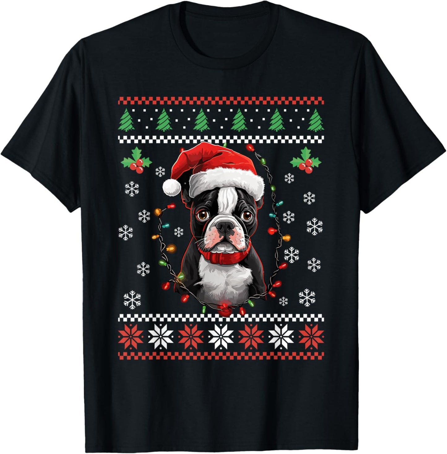 Boston Terrier Ugly Christmas Sweater Xmas For Adults Kids