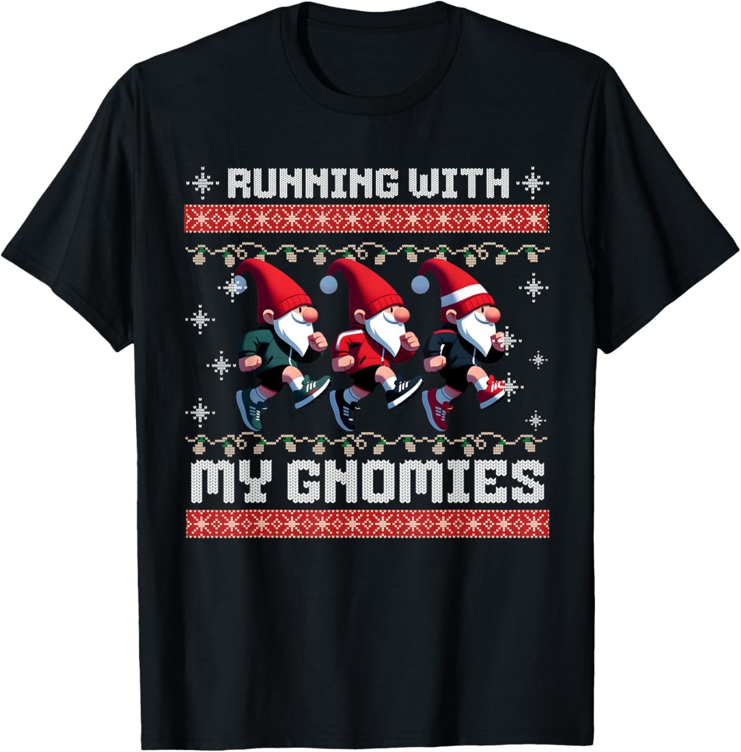Funny Gnome Christmas 5k Running Team Squad X-Mas Fun Run