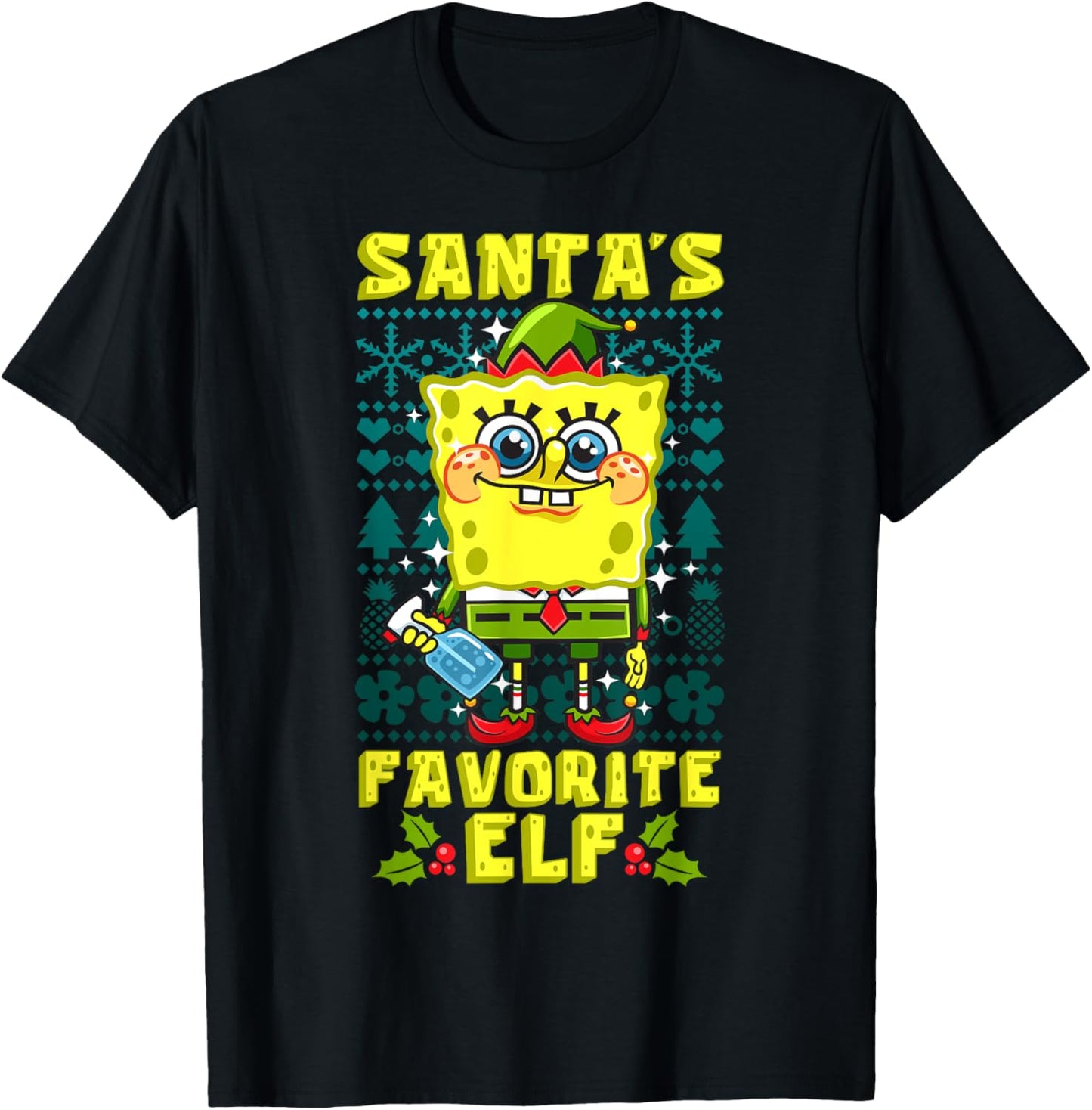 Mademark x SpongeBob SquarePants - SpongeBob Christmas Matching Santa's Favorite Elf Xmas Gift