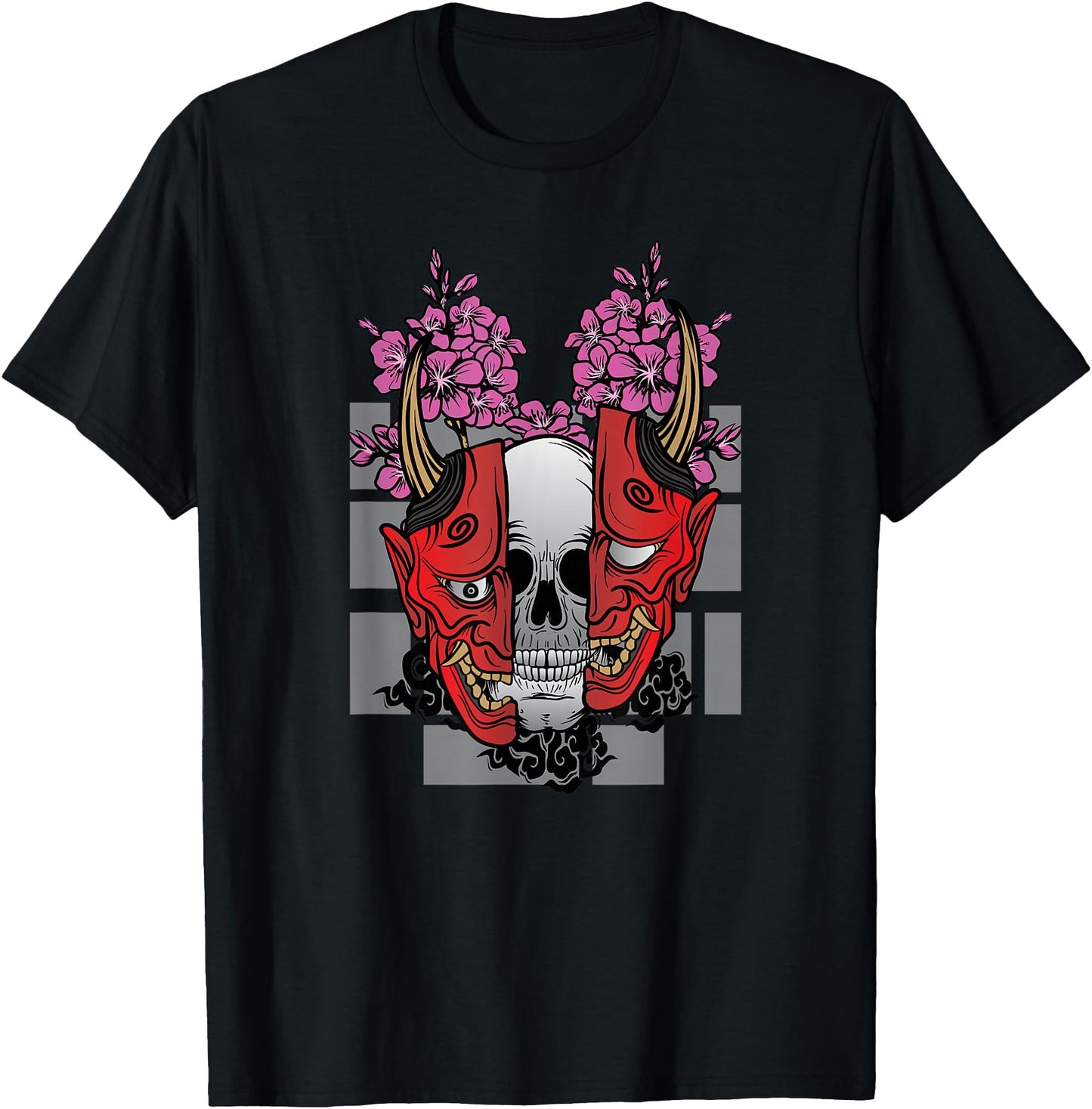 Oni Mask Oni Face Mask on Japanese Yokai Demon Skull