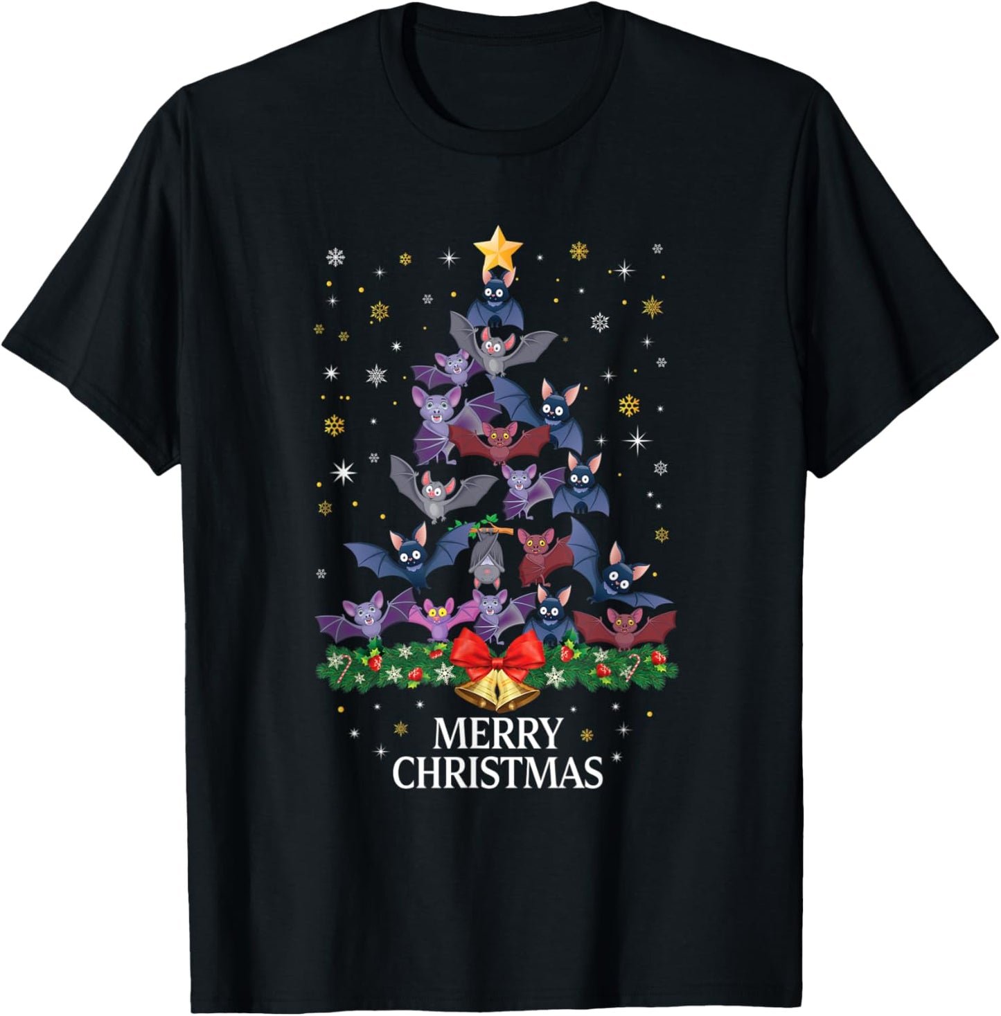 Christmas Bat Tree Design for Boys Girls Bat Xmas
