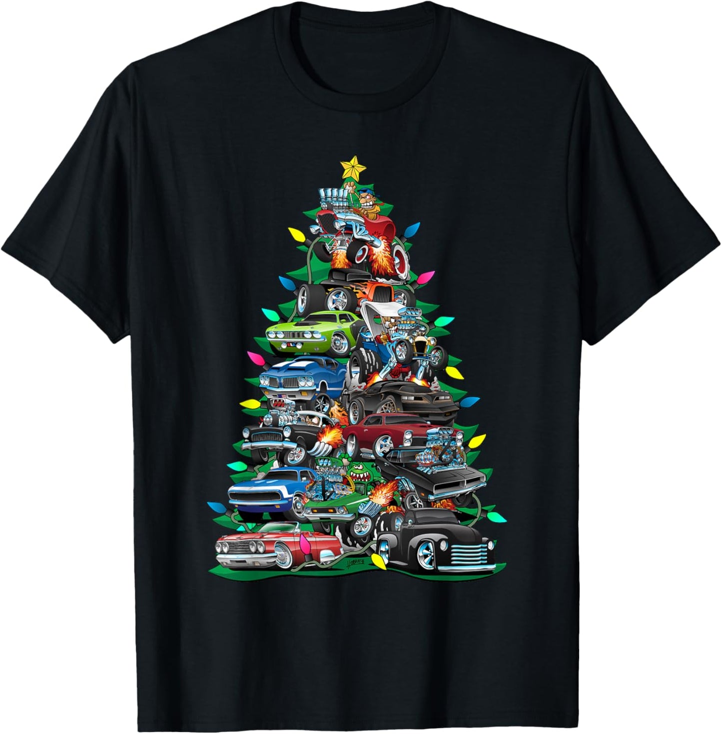 Car Madness Christmas Tree! Classic Muscle Cars and Hotrods