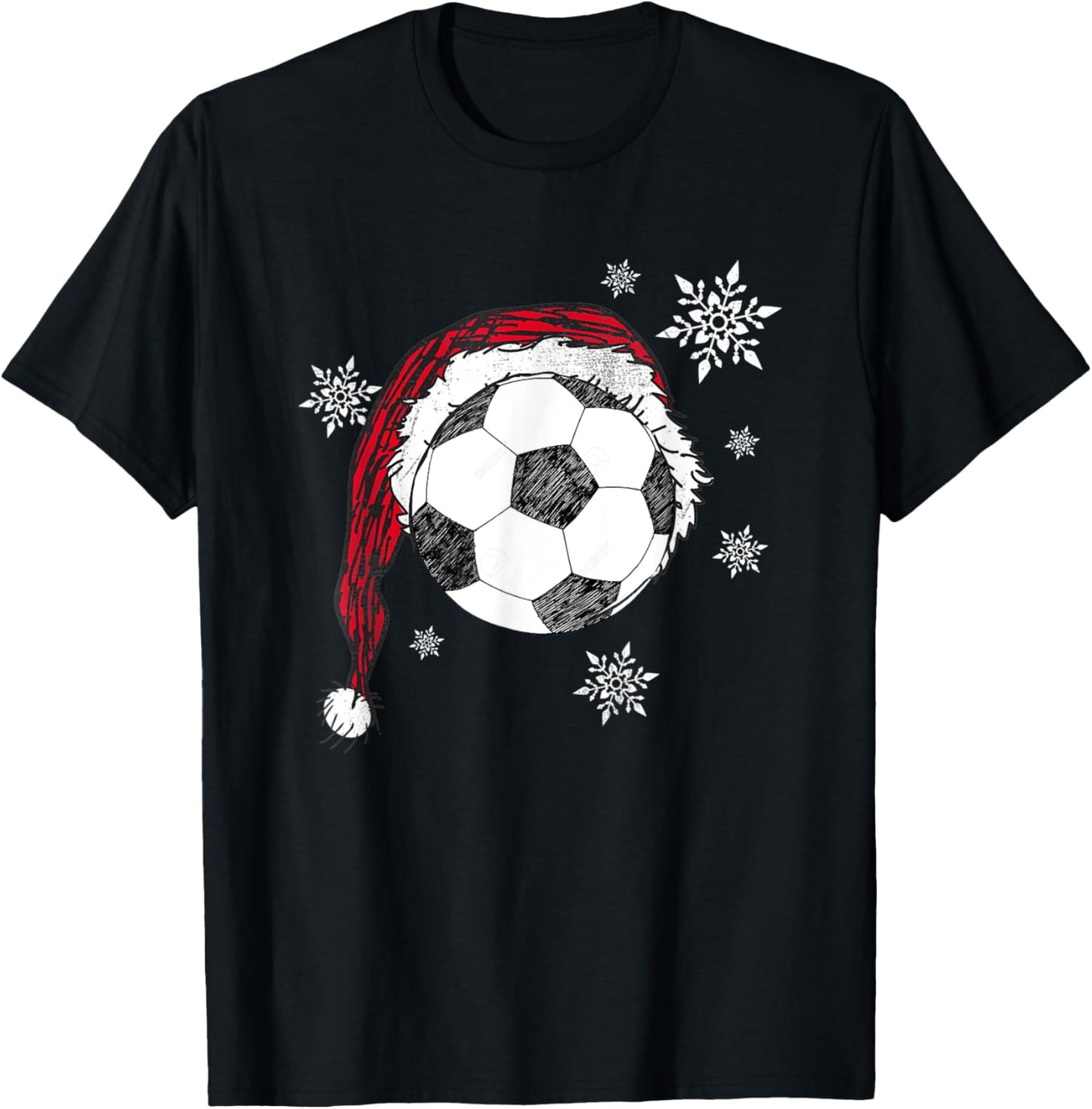 Soccer Santa Hat Christmas Funny Snowflake Holiday Xmas