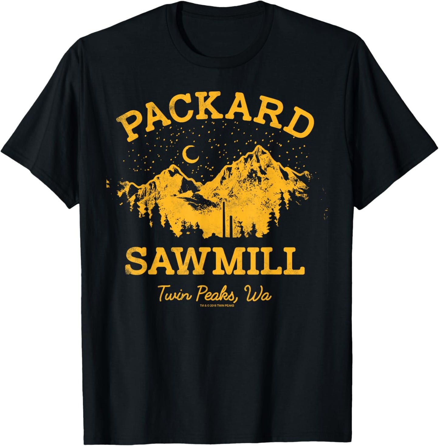 Twin Peaks Packard Sawmill Retro Vista Logo Graphic T-Shirt