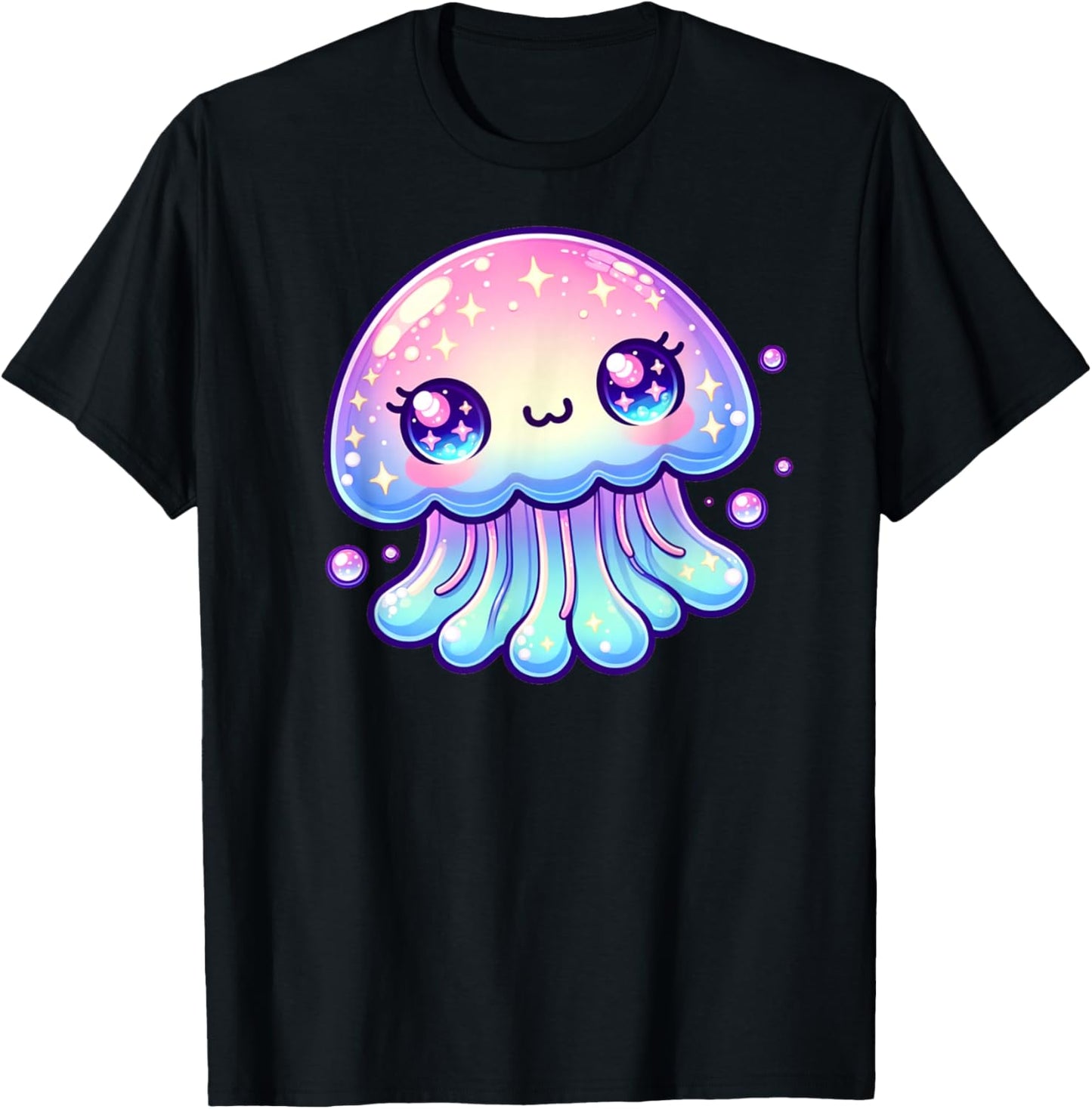 Cute Kawaii Jellyfish Anime Fun Blue Pink Sea Critter