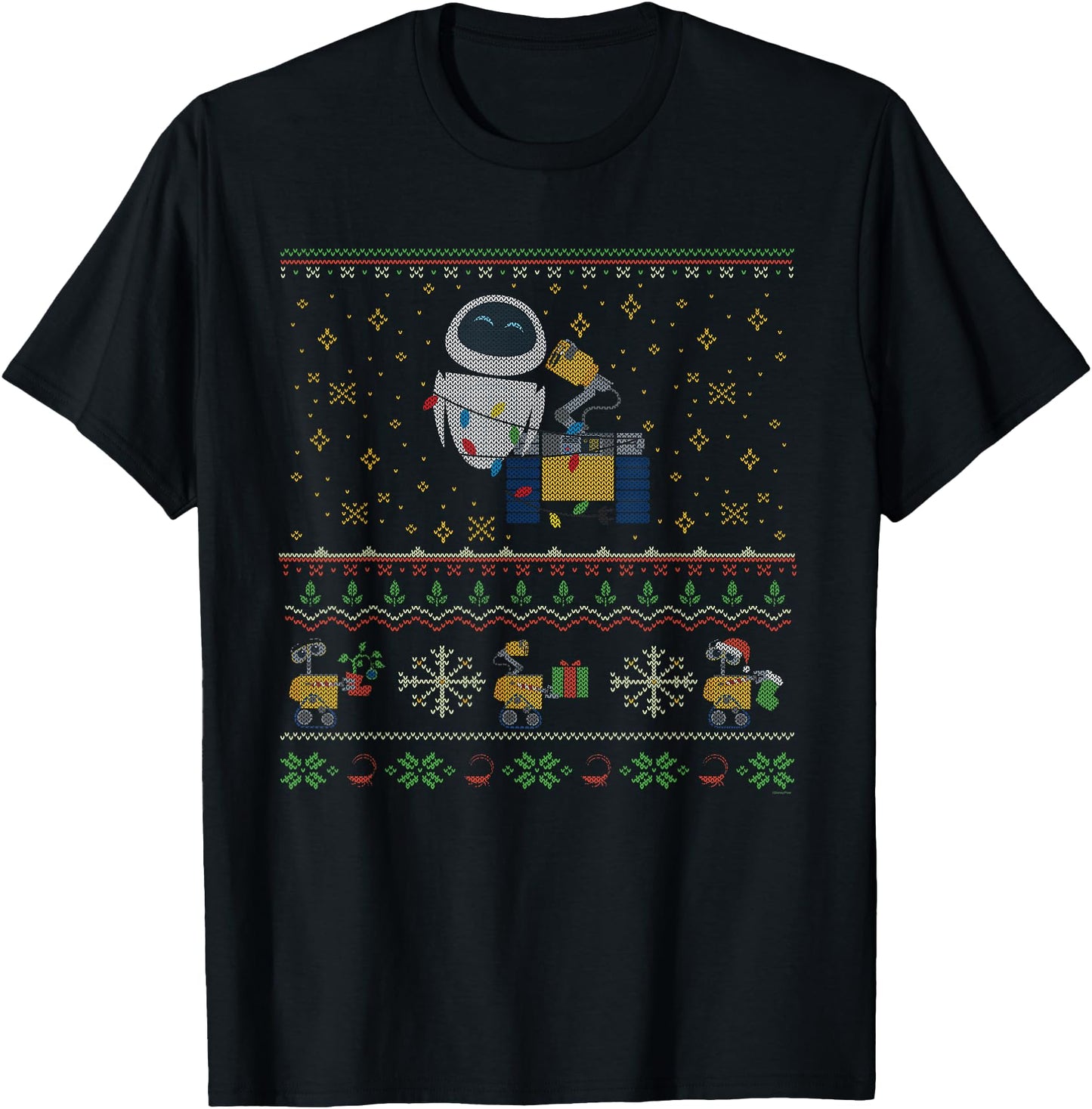 Disney PIXAR Wall-E & Eve Ugly Christmas Sweater Holiday