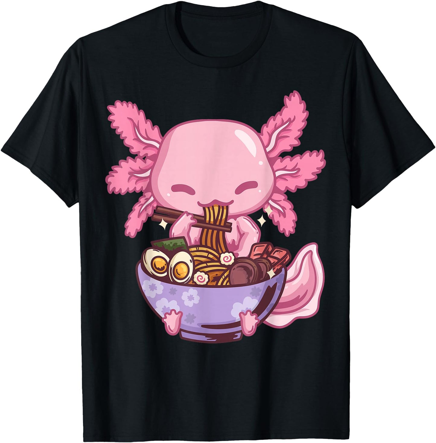 Axolotl Ramen Anime Kawaii Eating Girls Teens
