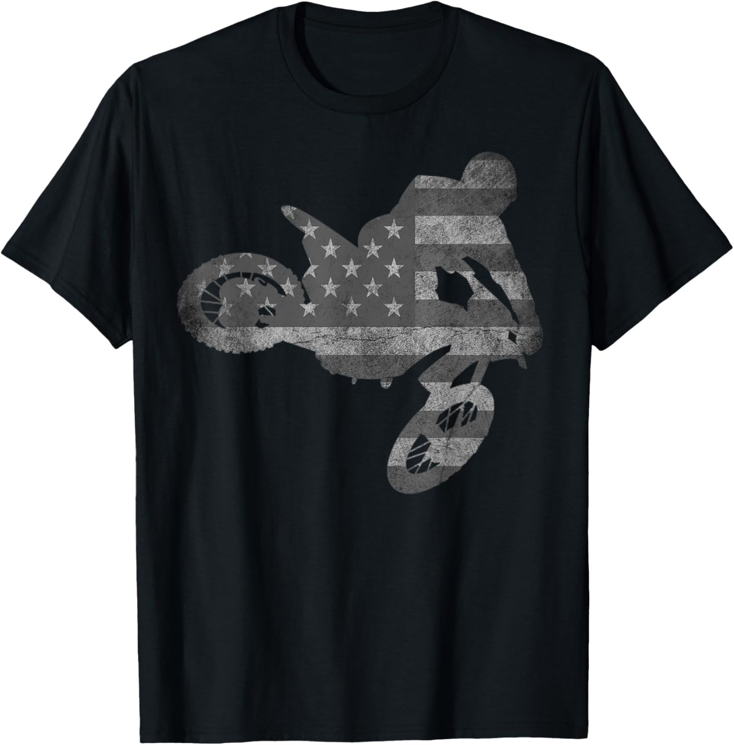 Dirt Bike American Flag T-Shirt | Motocross Enduro Shirt