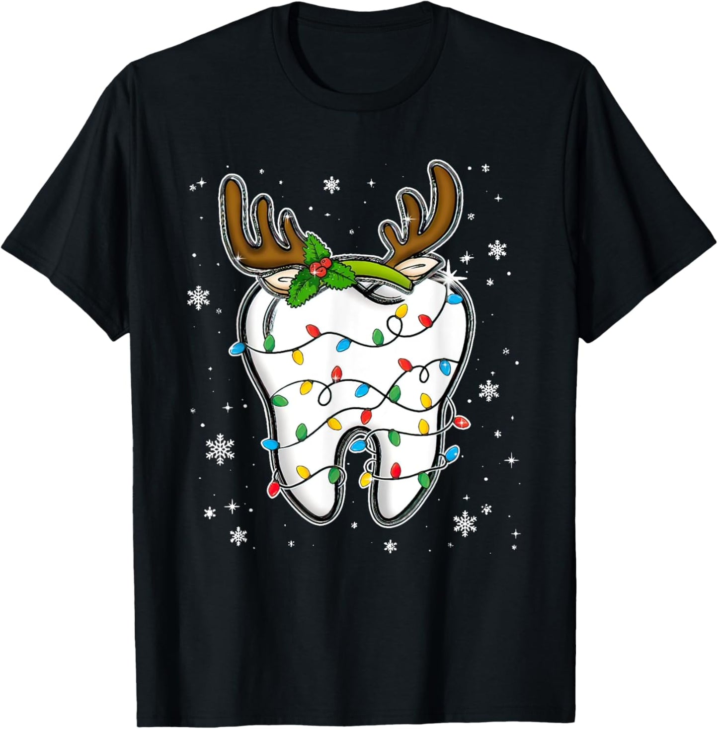 Christmas Dentist Dental Tooth Light Xmas