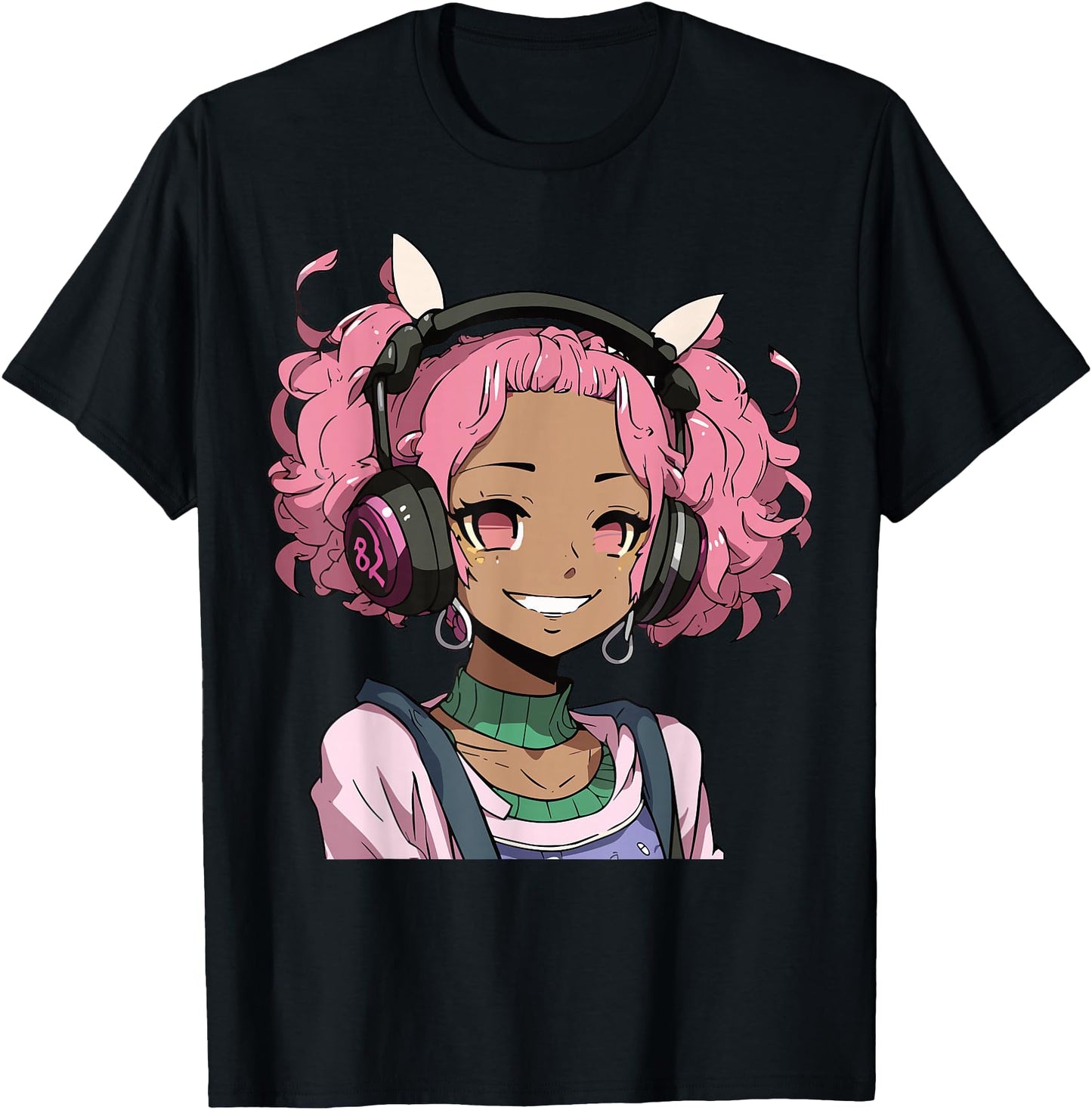 Anime and Music Black Girl Anime Merch Afro African American