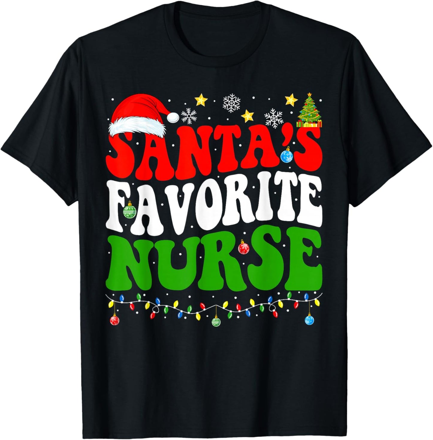 Santa's Favorite Nurse Christmas Nursing Xmas Nurse Santa RN