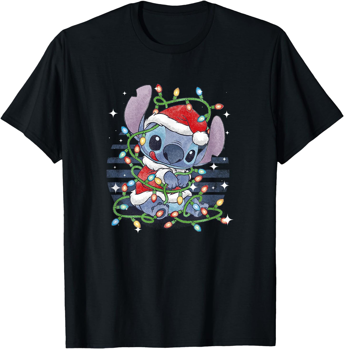 Disney Lilo & Stitch Christmas Tangled Lights Portrait