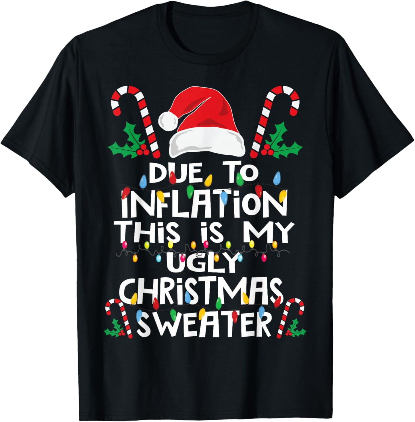Funny Due to Inflation Ugly Christmas Sweaters For Men Women