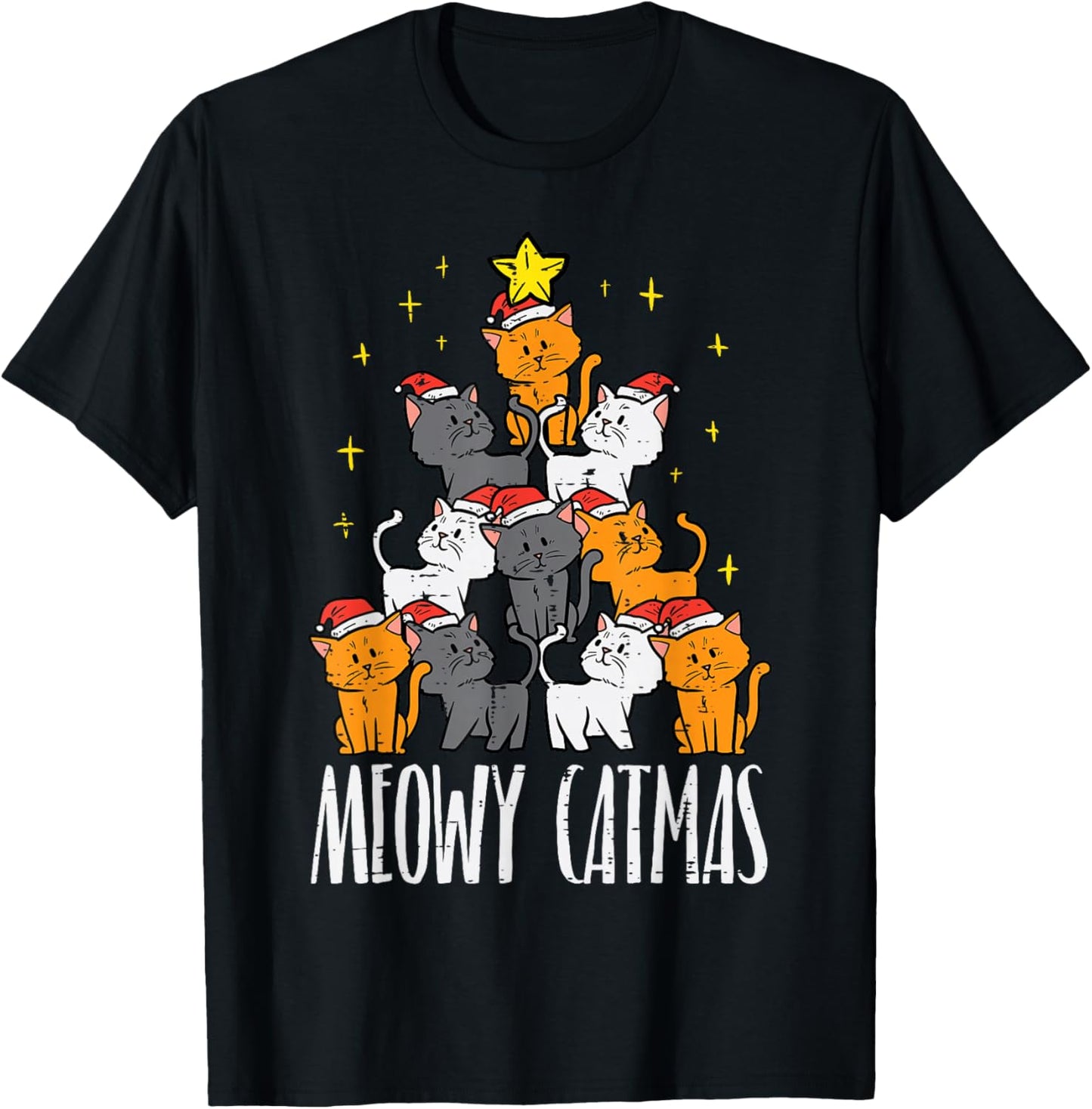 Meowy Catmas Cat Christmas Tree Xmas Pajamas PJs Women Girls