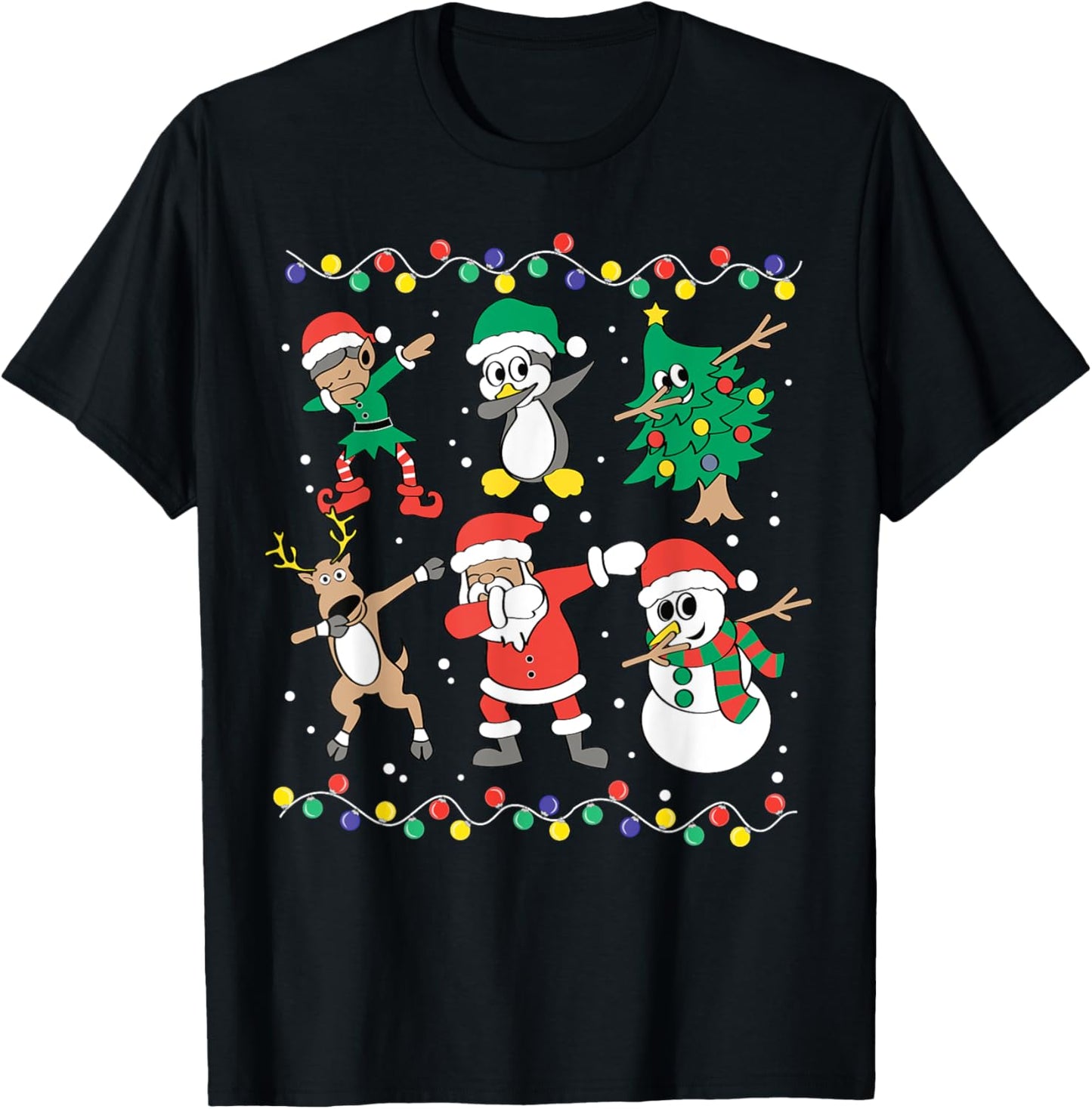 Dabbing Santa Elf Friends Funny Christmas Boy Girl Men Xmas