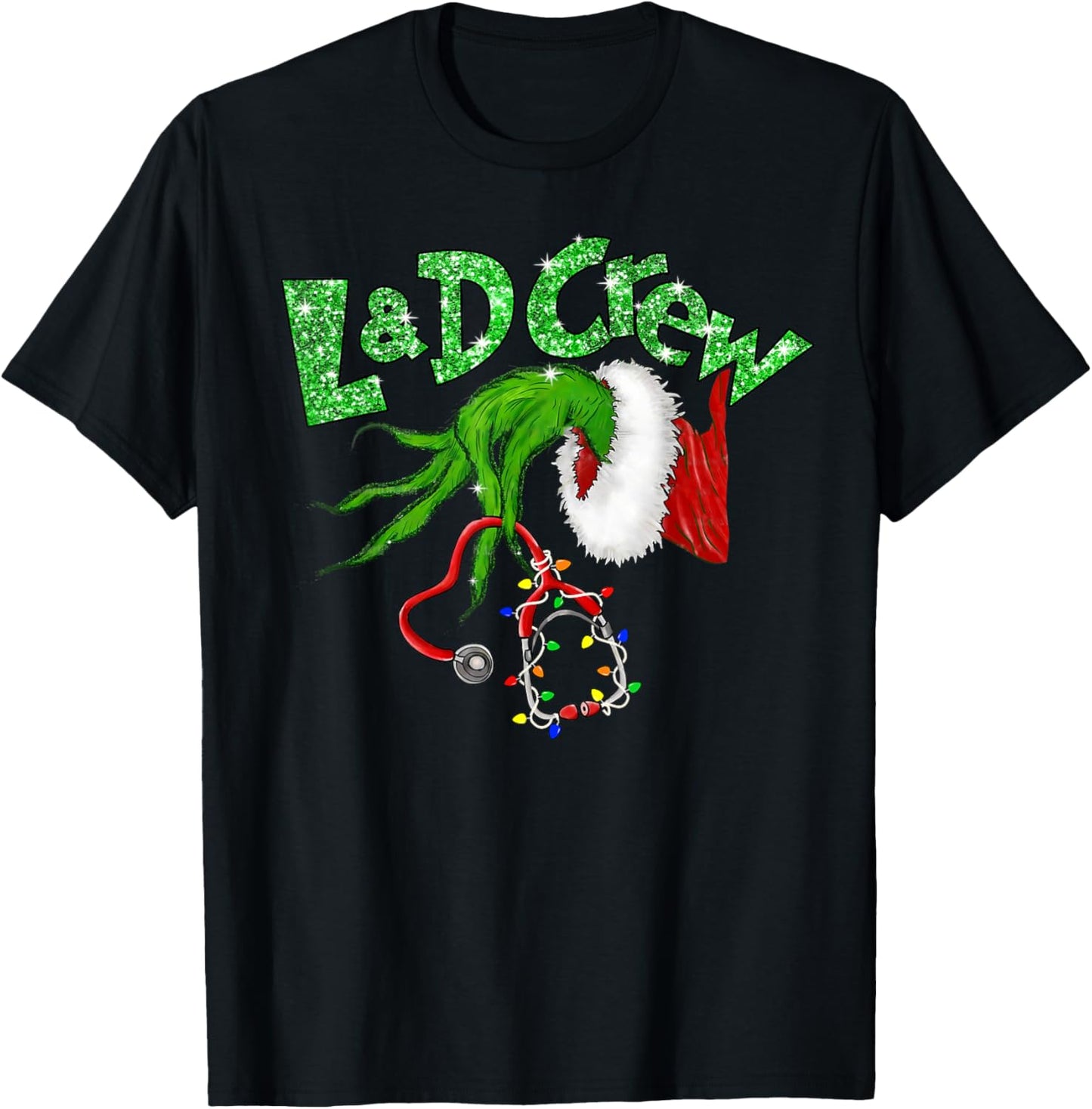 L & D Crew Nurse Merry Christmas Stethoscope Xmas Pajamas