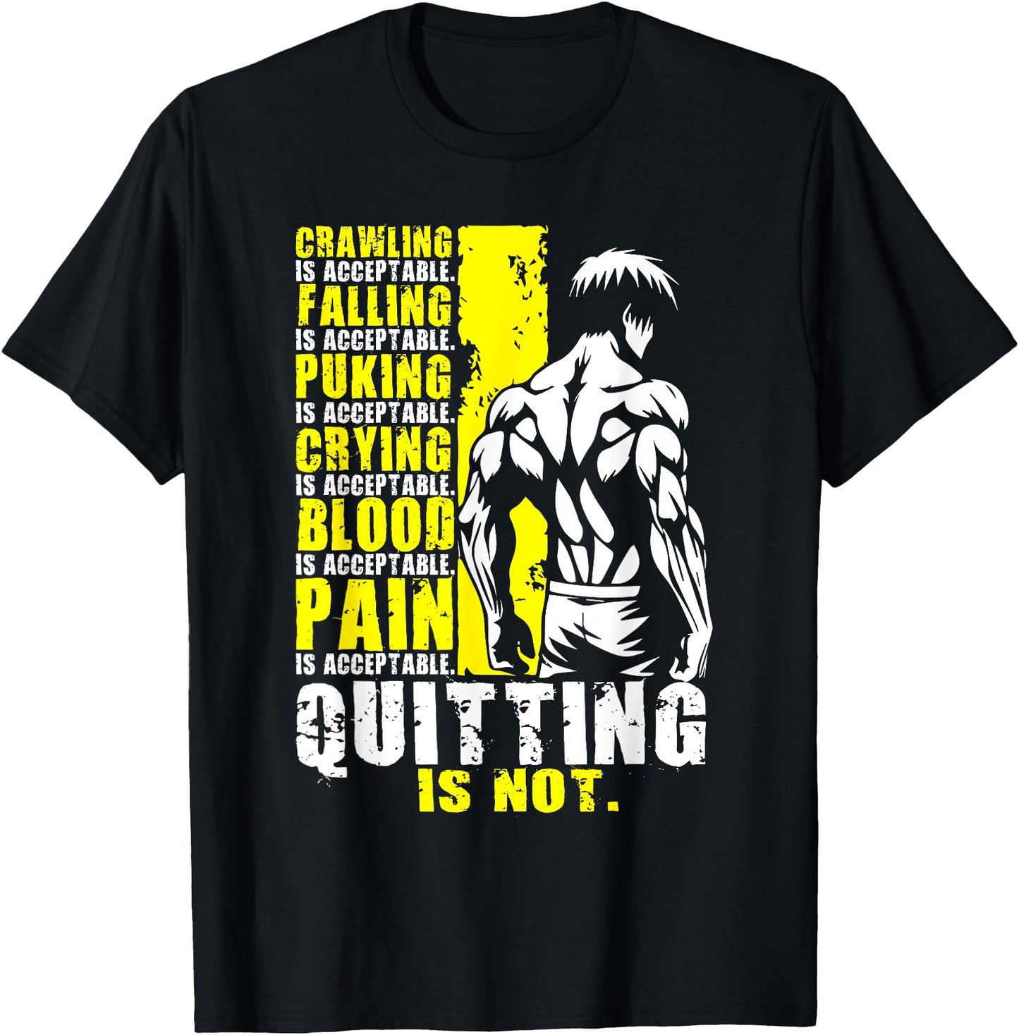 Quitting Is Not Acceptable, Anime Gym, Workout Motivational