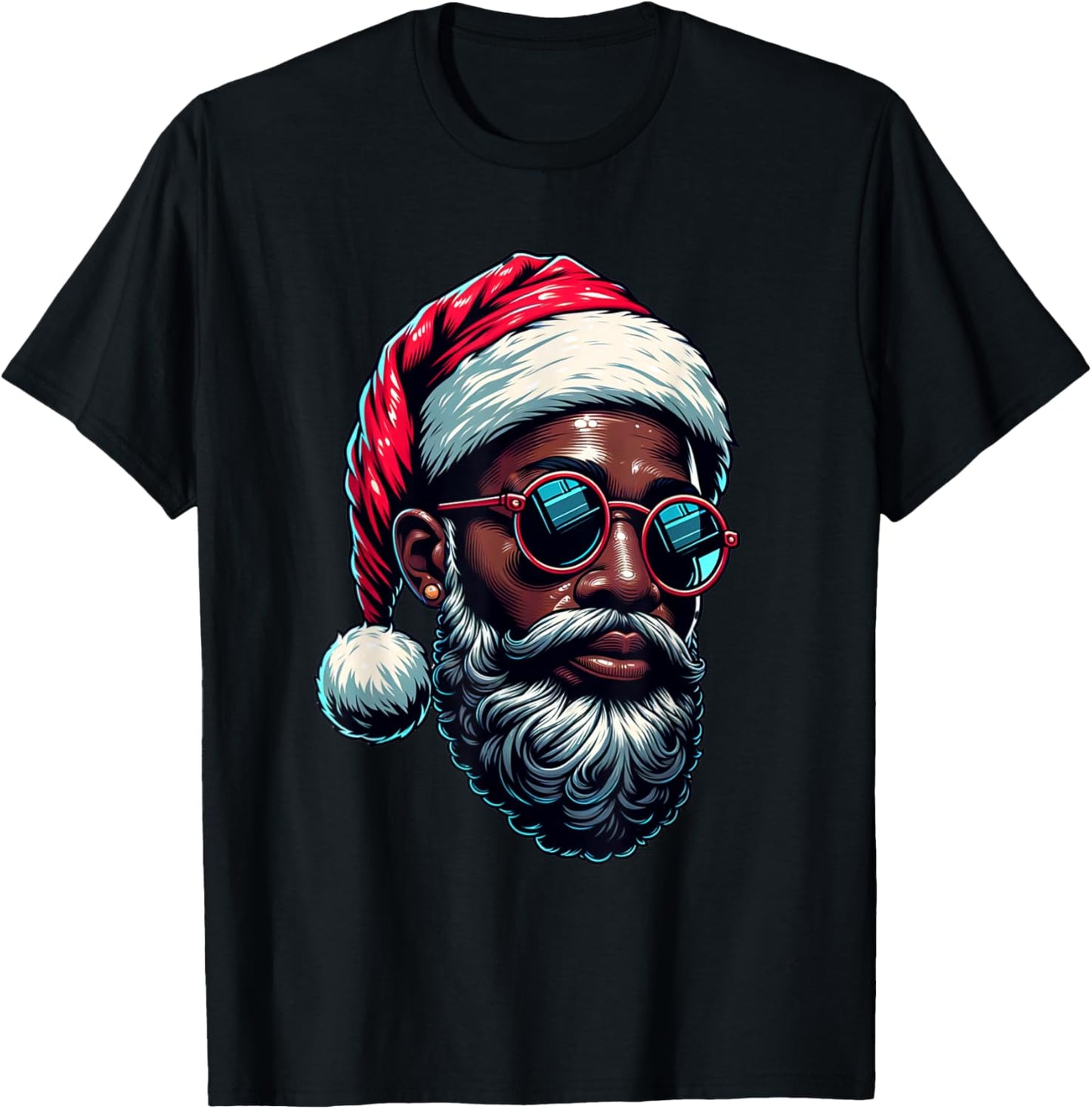 African American Christmas Pajama Xmas Afro Santa Claus PJ