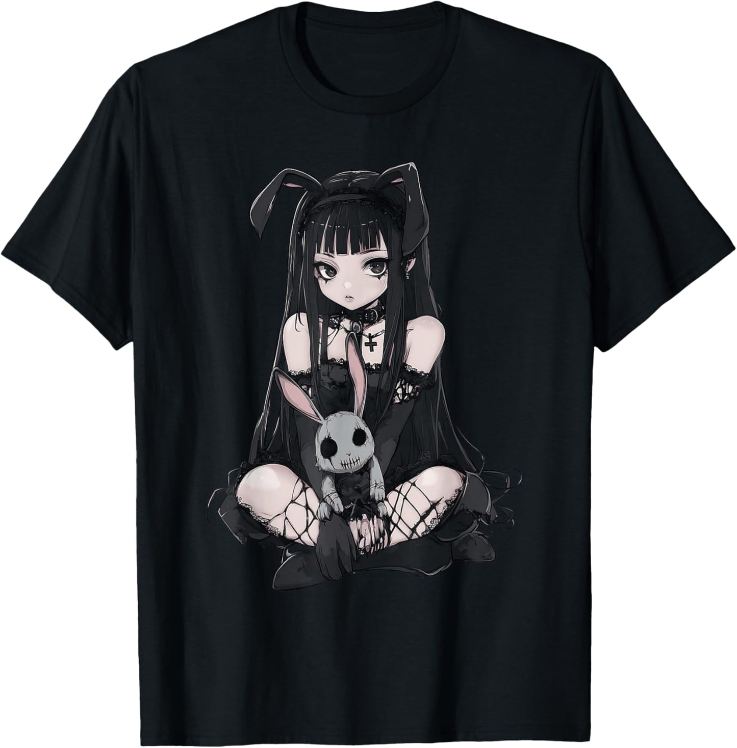 E-Girl Cute Anime Girl Goth Bunny Grunge Gothic Outfit