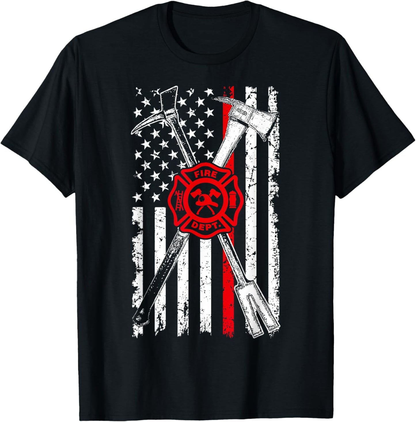 Patriotic Design Axe Halligan Thin Line Red Firefighter