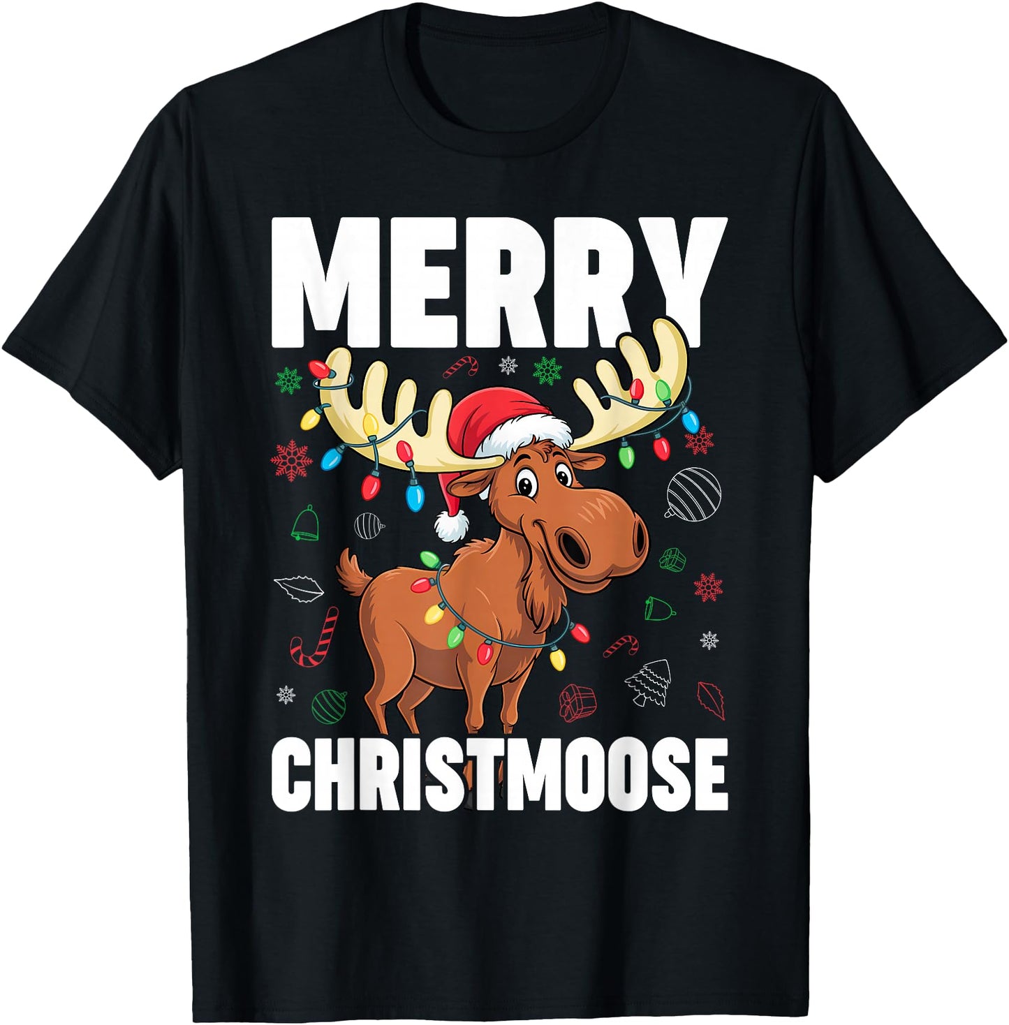 Moose Christmas Hat Merry Christmoose