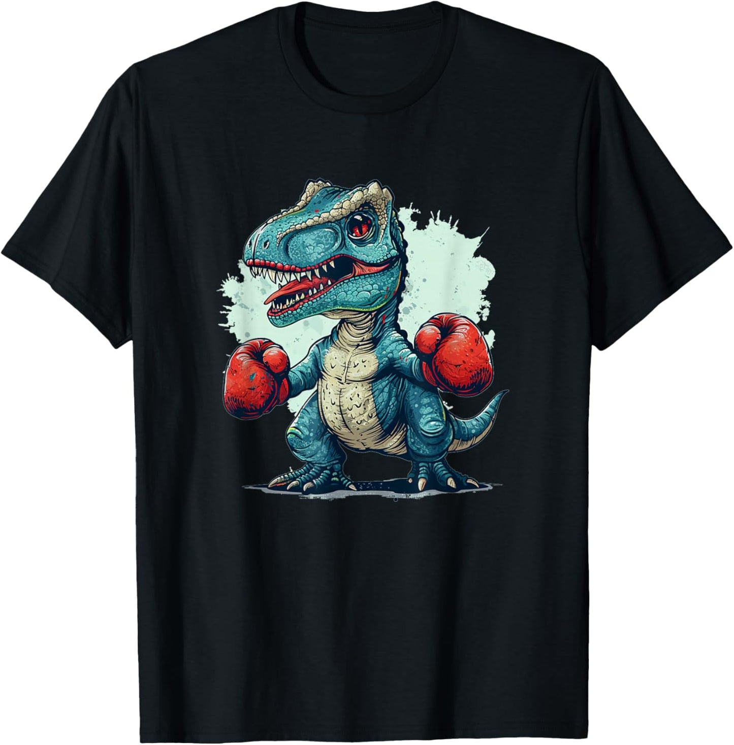 Funny kids boxing dinosaur with boxing gloves costume