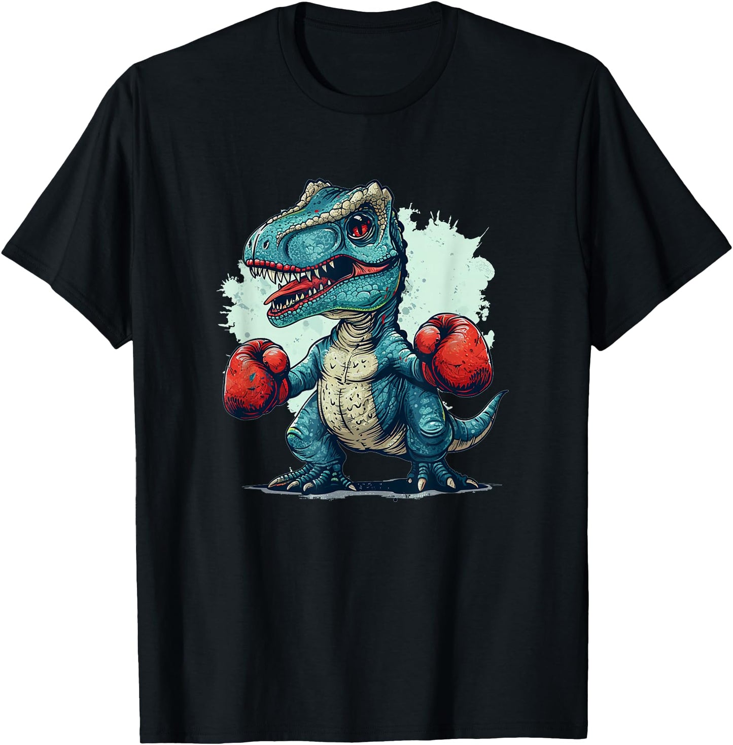 Funny boxing dinosaur with boxing gloves costume