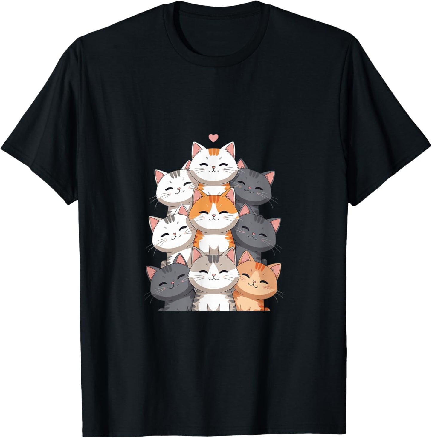 Cute Kawaii Cat Kitty Meowtain Cats Pile Chibi Women Girls