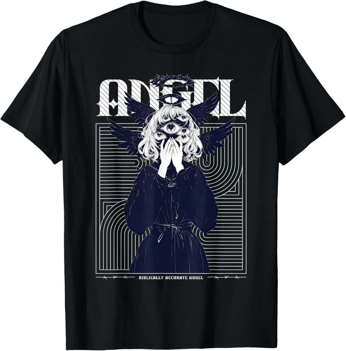 Anime Girl Multiple Eyes Gothic Seraphim Angel Harajuku