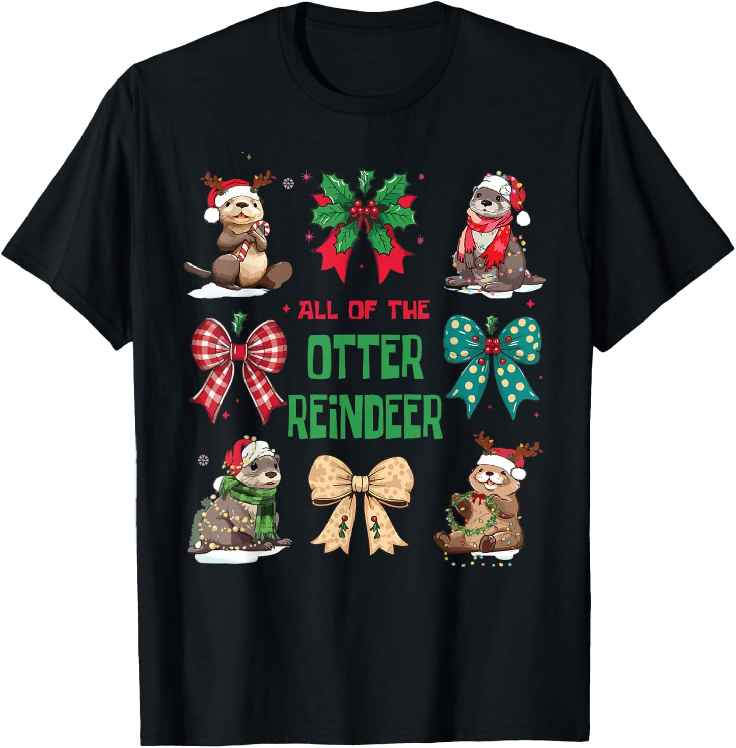 Otter Reindeer Funny Christmas Deer Otters Lover Xmas Gifts