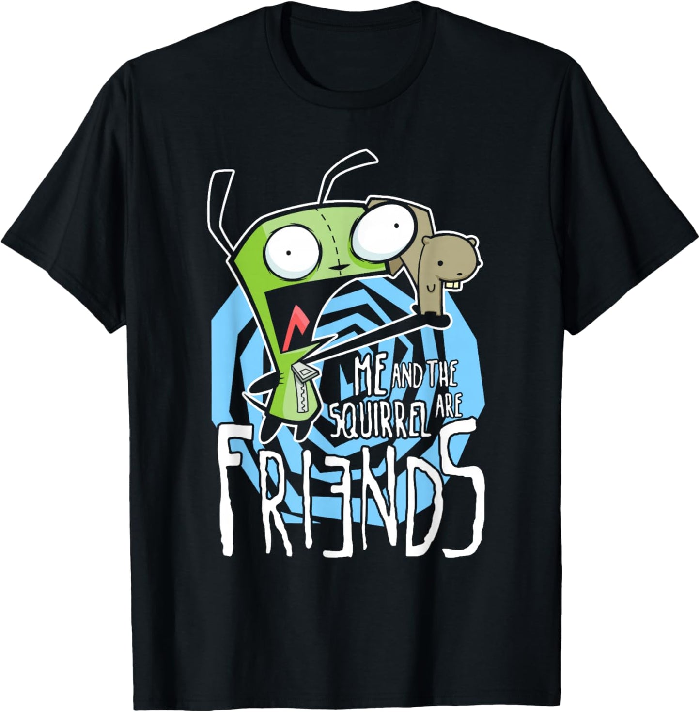 Invader Zim G.I.R Me And The Squirrel Are Friends Funny Logo