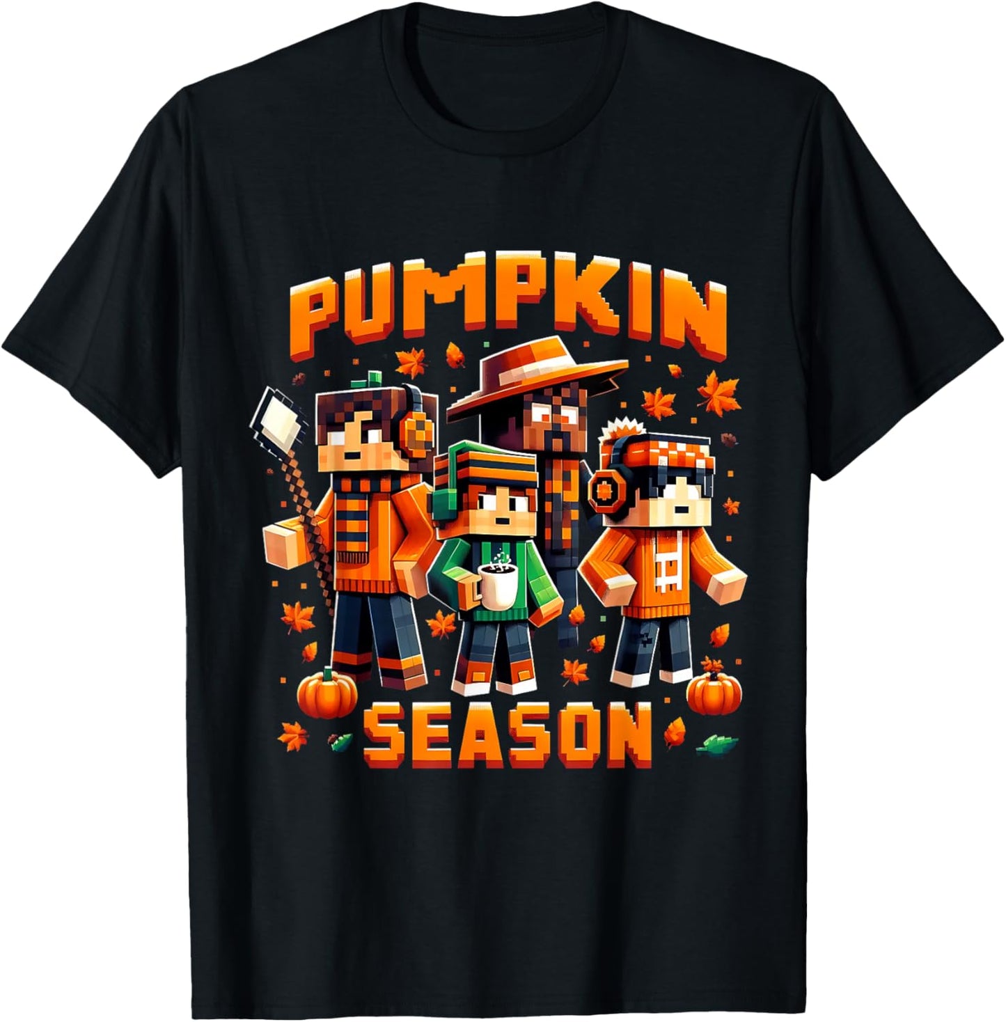 Pumpkin Season Pixel Gaming Fall Gamer Autumn Vibes