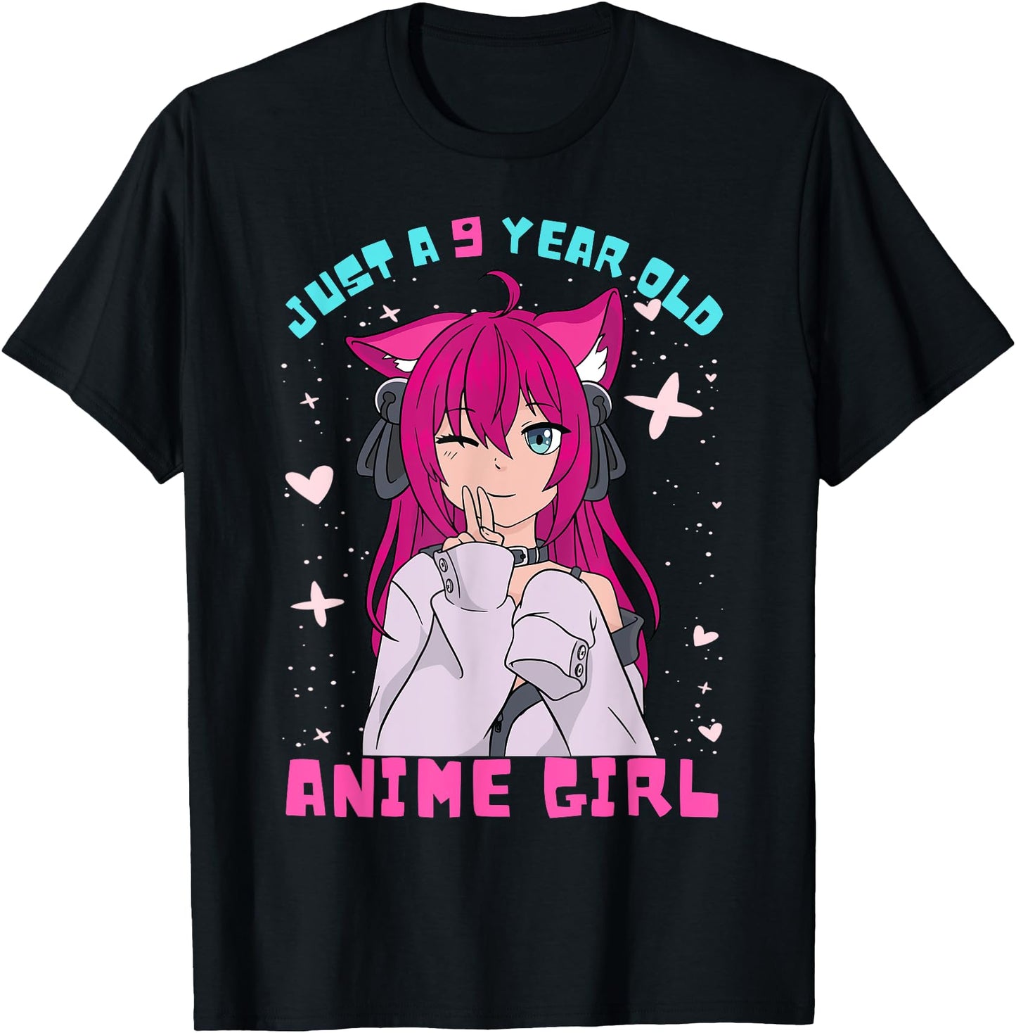 Anime Girl 9 Year Old Birthday Girl Kawaii 9th Birthday