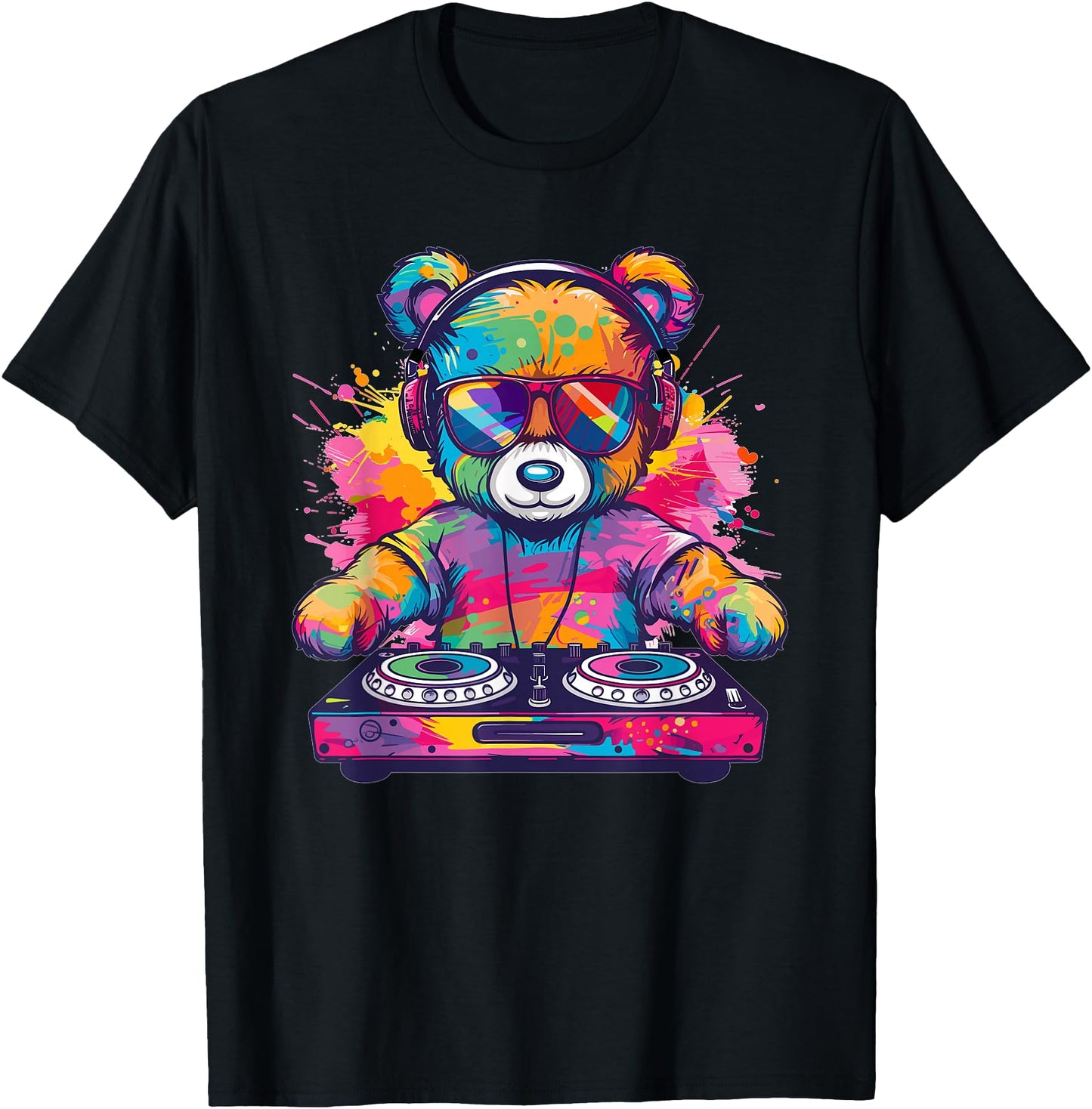 Cartoon Teddy DJ
