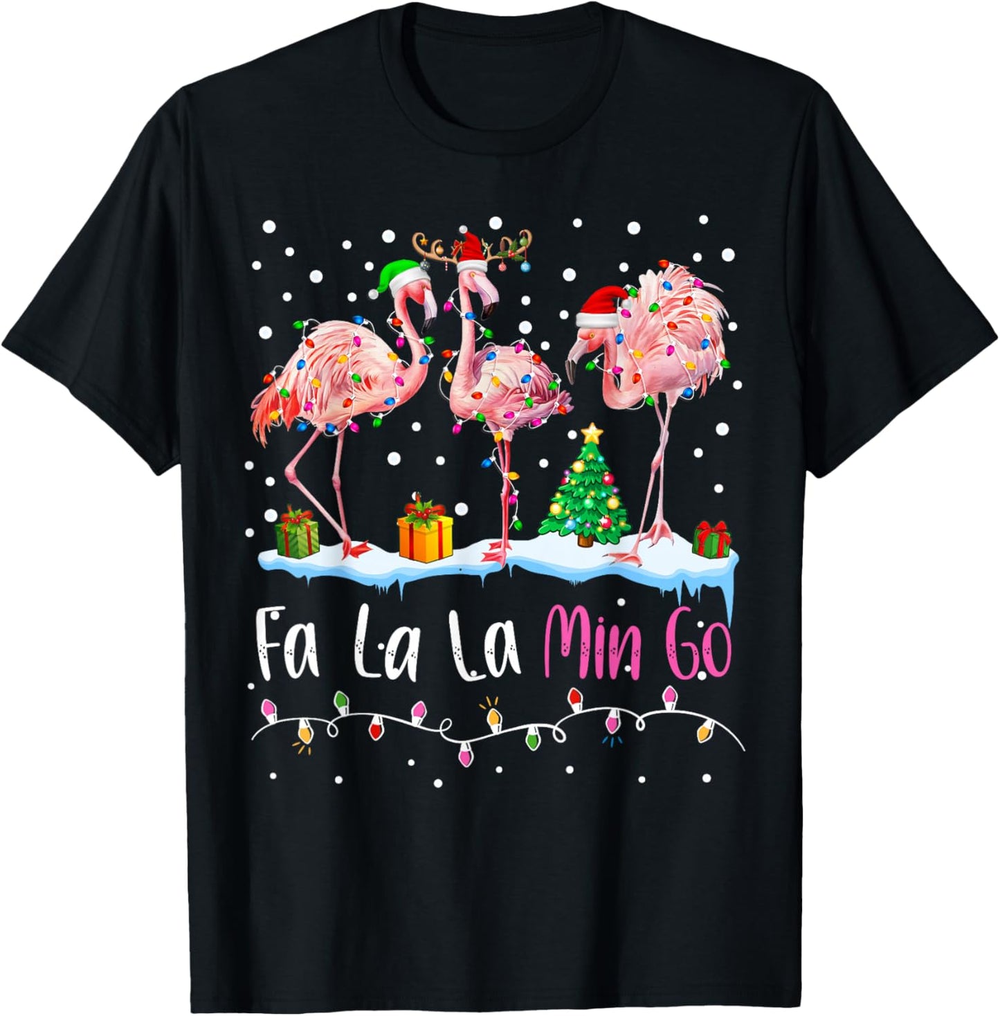 Fa La La La Mingo Flamingo Christmas Men Women Kids Xmas